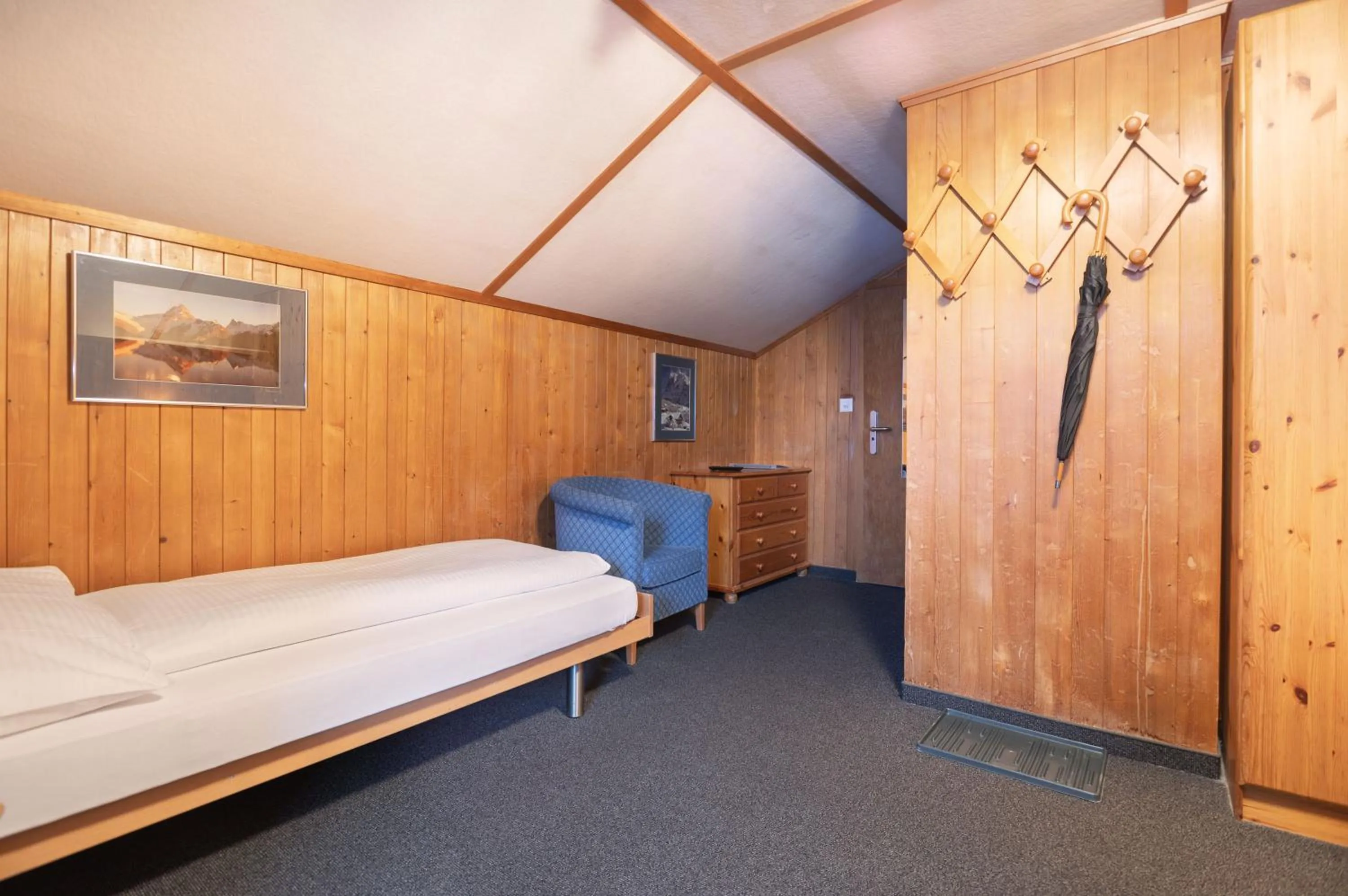 Bedroom, Bed in Jungfrau Lodge, Swiss Mountain Hotel