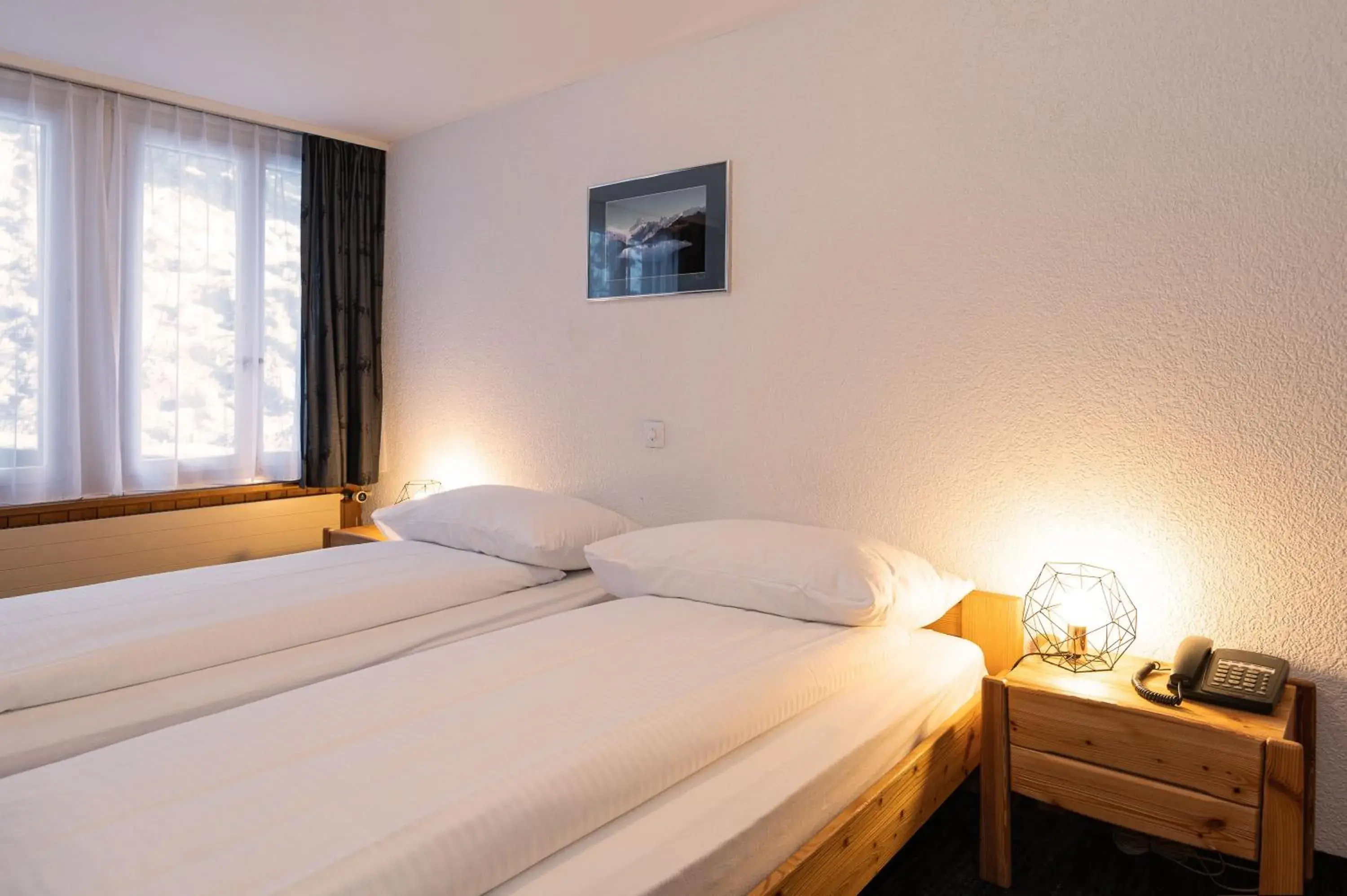 Bedroom, Bed in Jungfrau Lodge, Swiss Mountain Hotel Bedroom, Bed in Jungfrau Lodge, Swiss Mountain Hotel