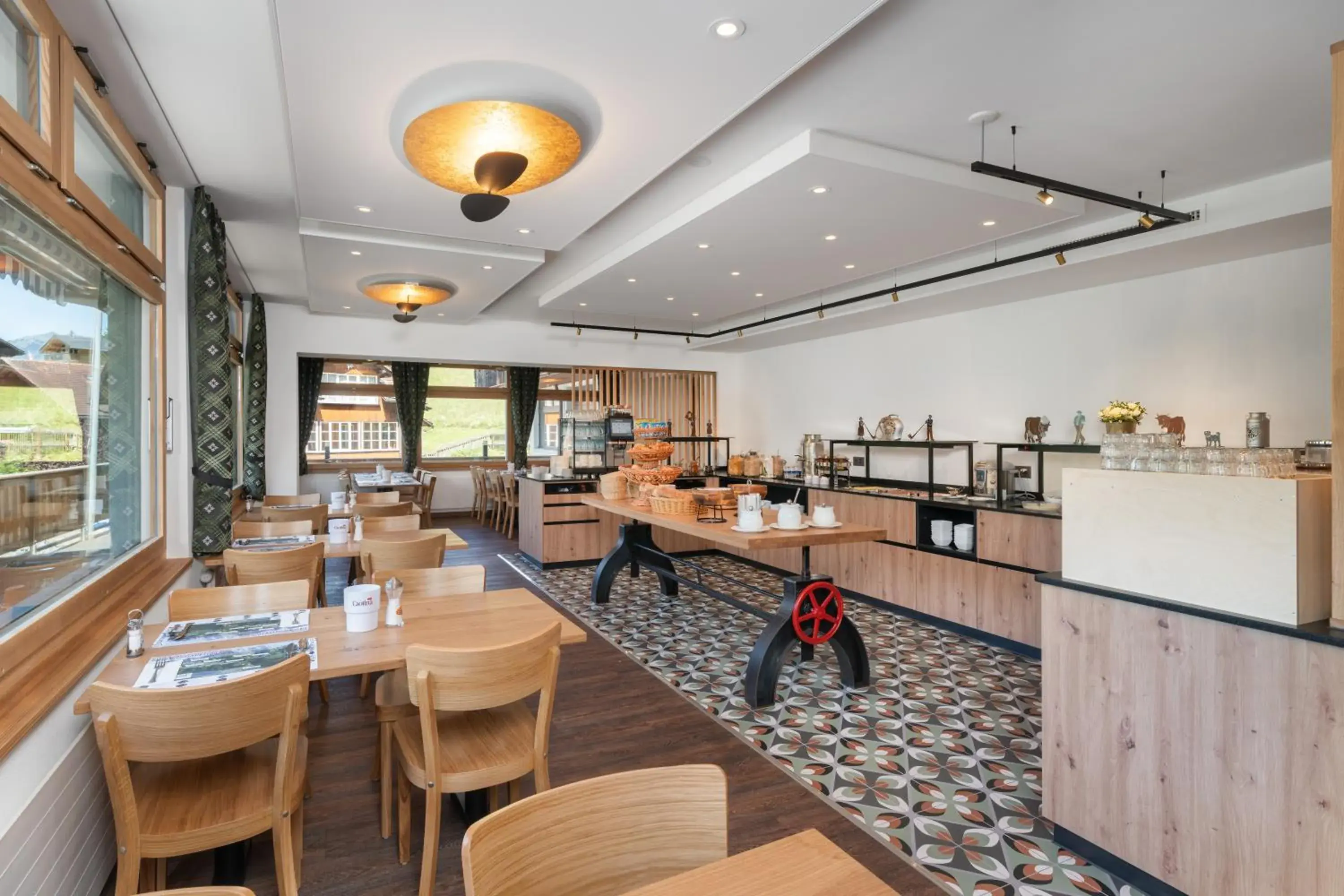 Lobby or reception in Jungfrau Lodge, Swiss Mountain Hotel Lobby or reception in Jungfrau Lodge, Swiss Mountain Hotel