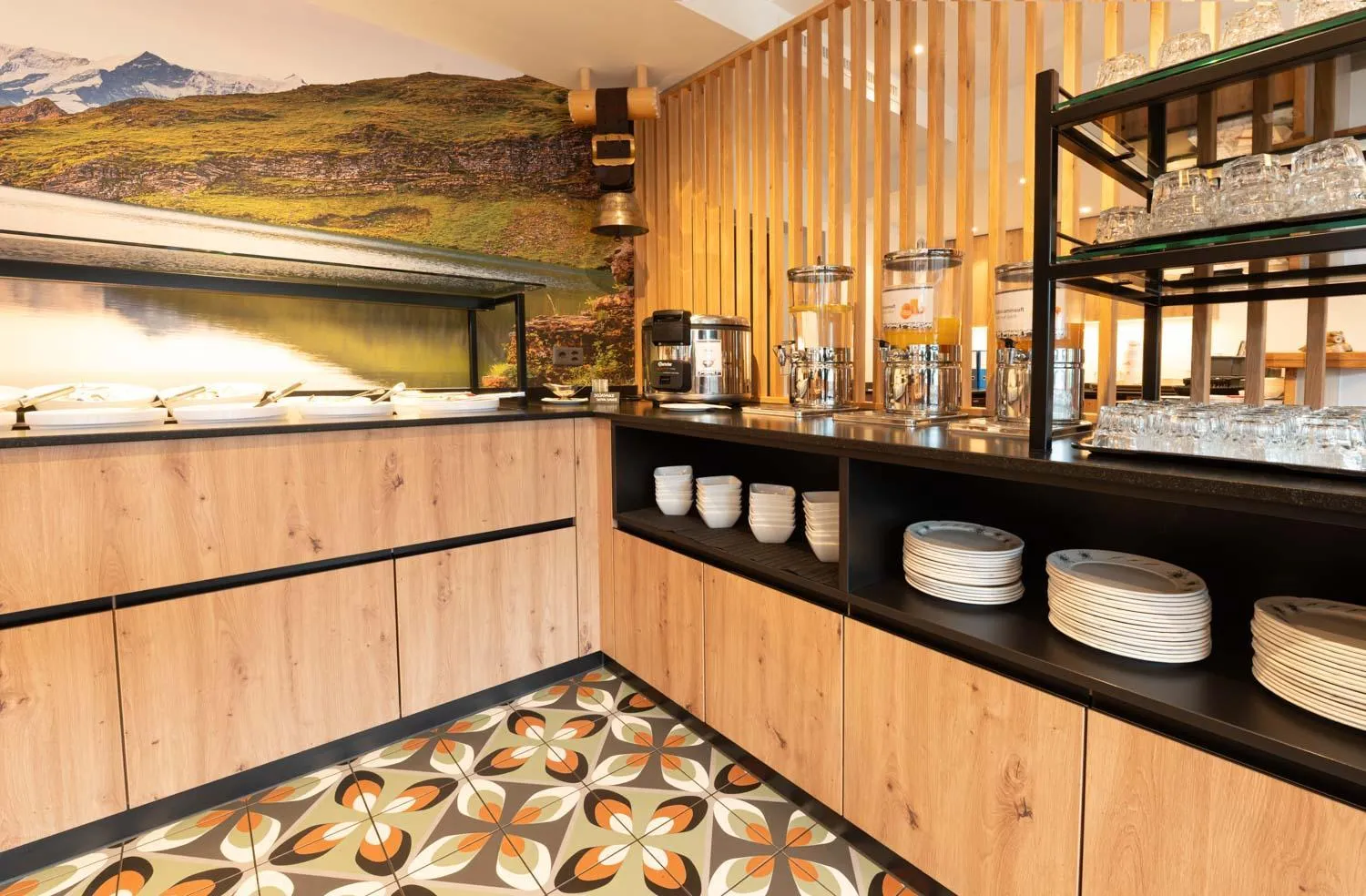 Breakfast in Jungfrau Lodge, Swiss Mountain Hotel