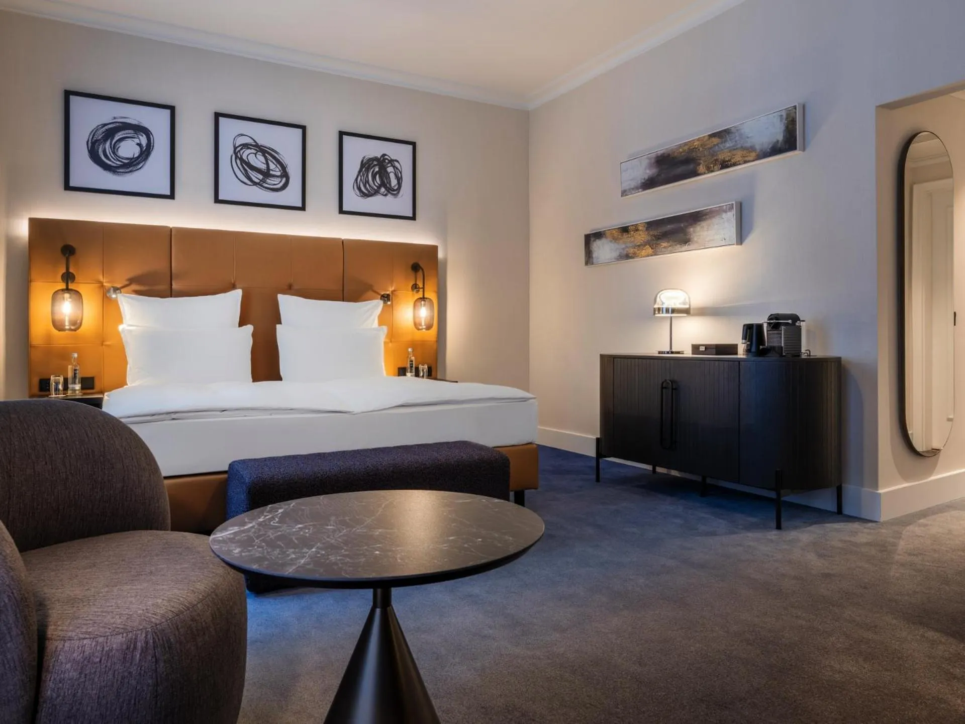 Bedroom, Bed in Steigenberger Icon Frankfurter Hof