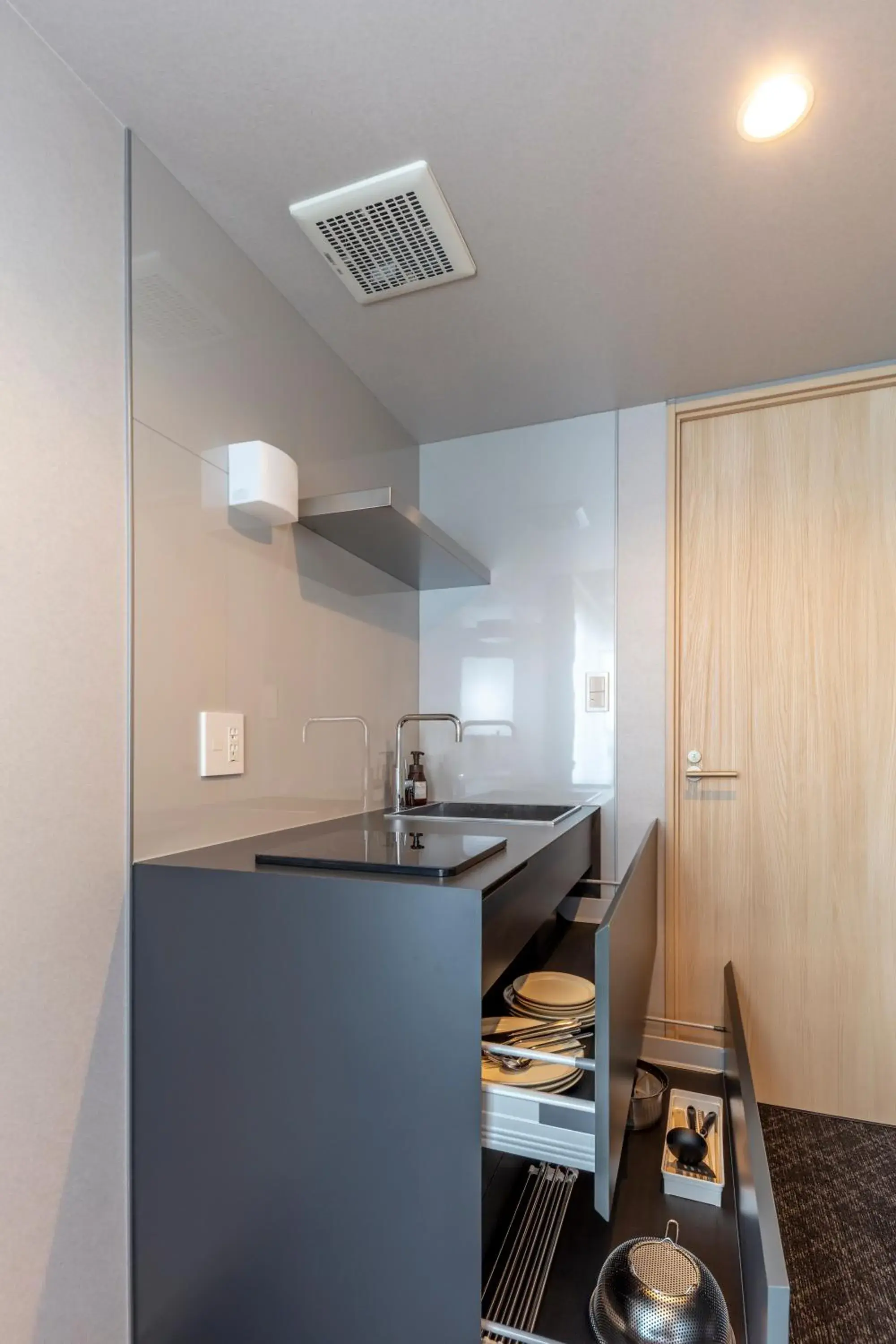 Kitchen or kitchenette, Kitchen/Kitchenette in Hotel GOCO Stay Kyoto Shijo Kawaramachi