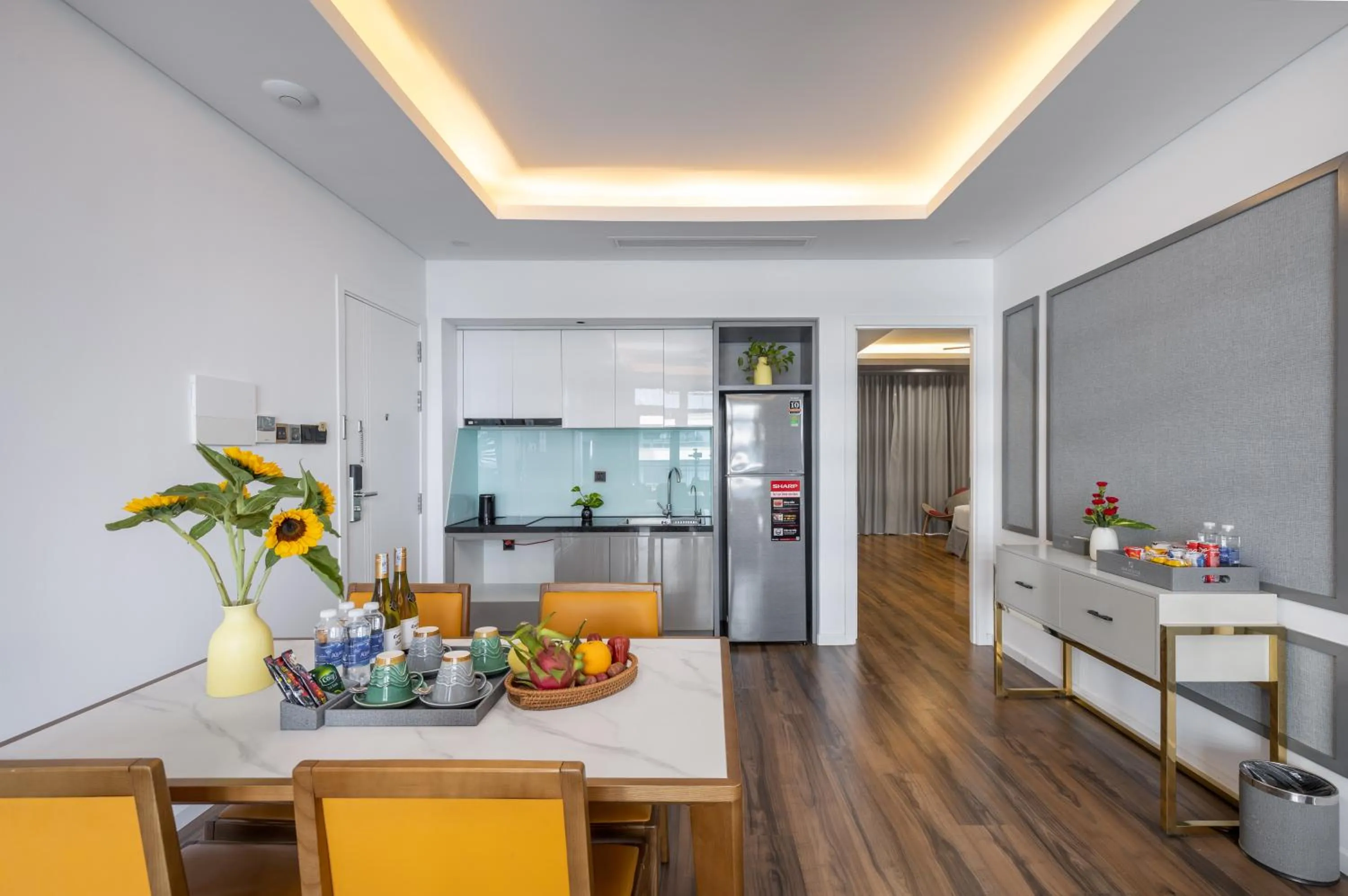 Kitchen or kitchenette in Chi House Danang Hotel and Apartment