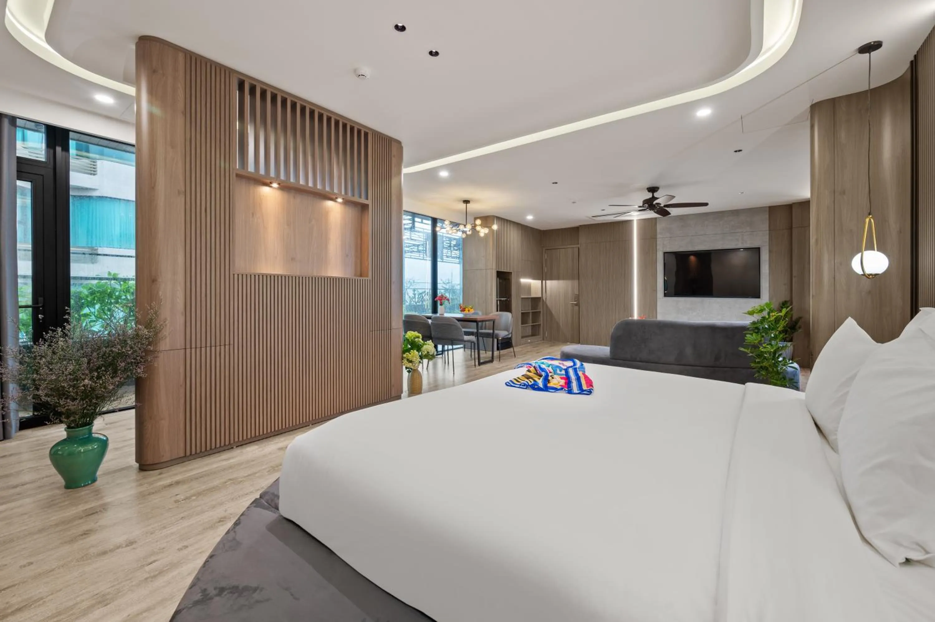 Bed in Chi House Danang Hotel and Apartment