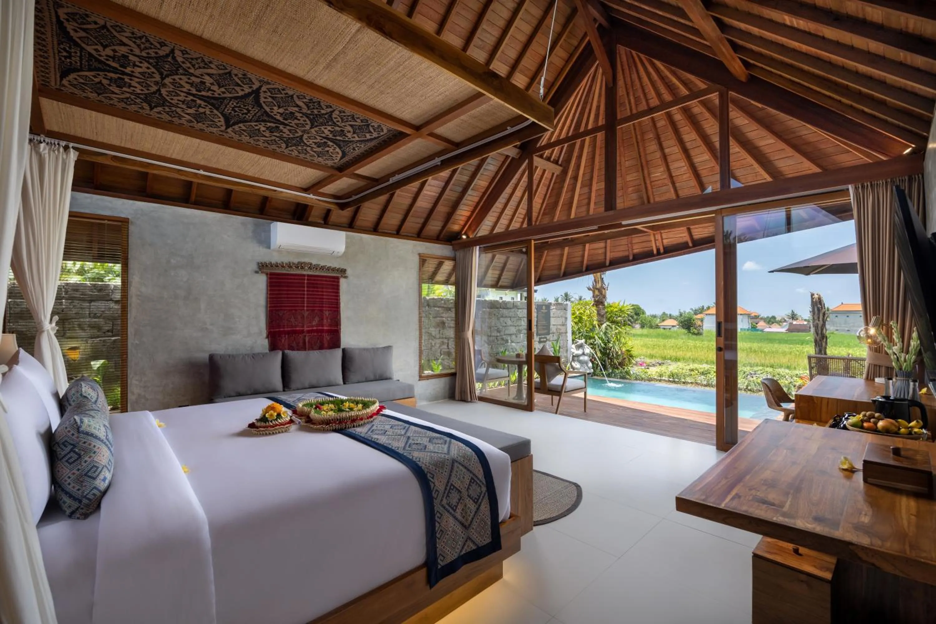 Bed in Lasamana Villas Ubud by GenuineHost