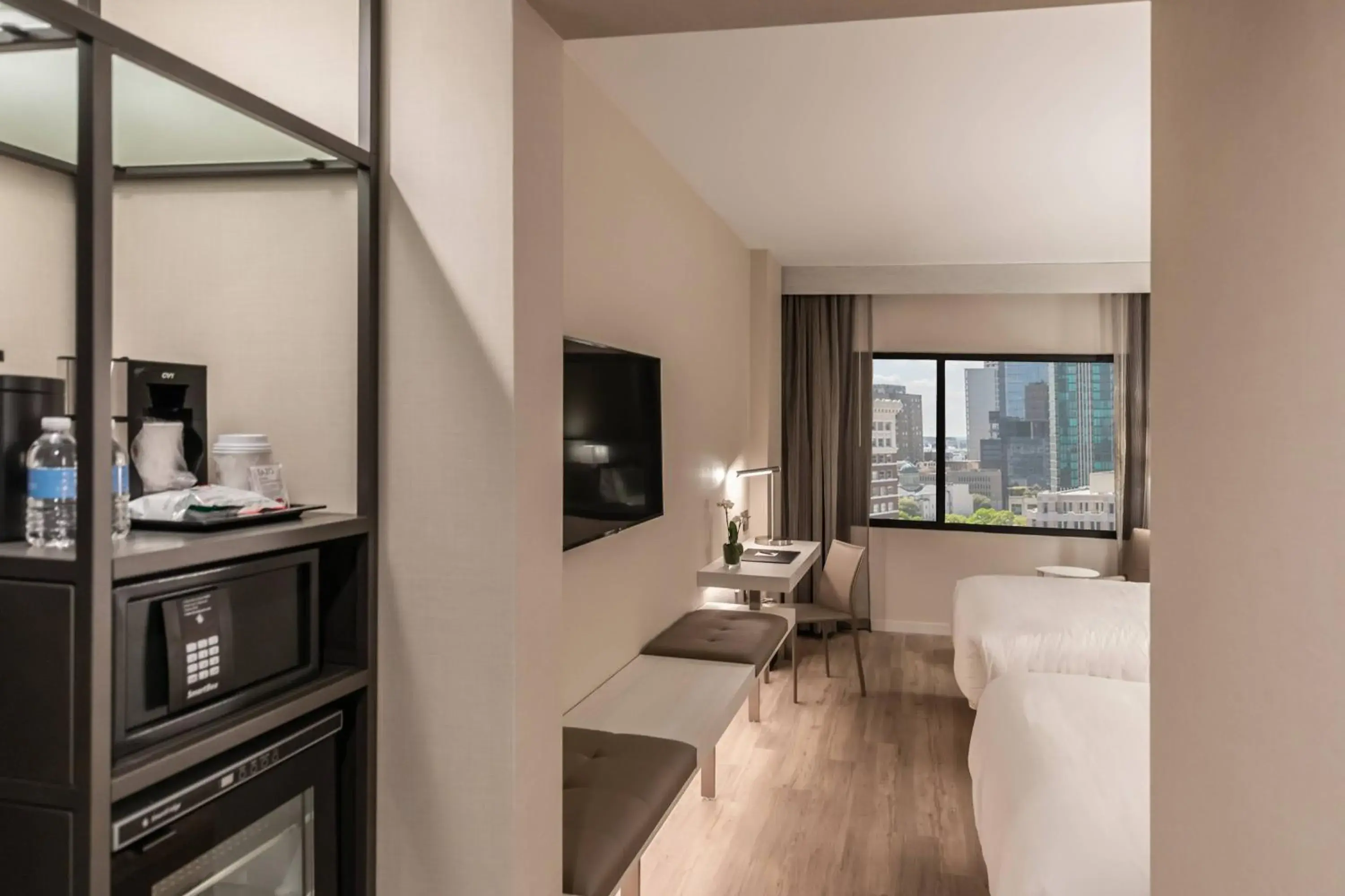 Deluxe Queen Room with Two Queen Beds - Mobility Accessible with Tub in AC Hotel by Marriott Fort Worth Downtown Deluxe Queen Room with Two Queen Beds - Mobility Accessible with Tub in AC Hotel by Marriott Fort Worth Downtown