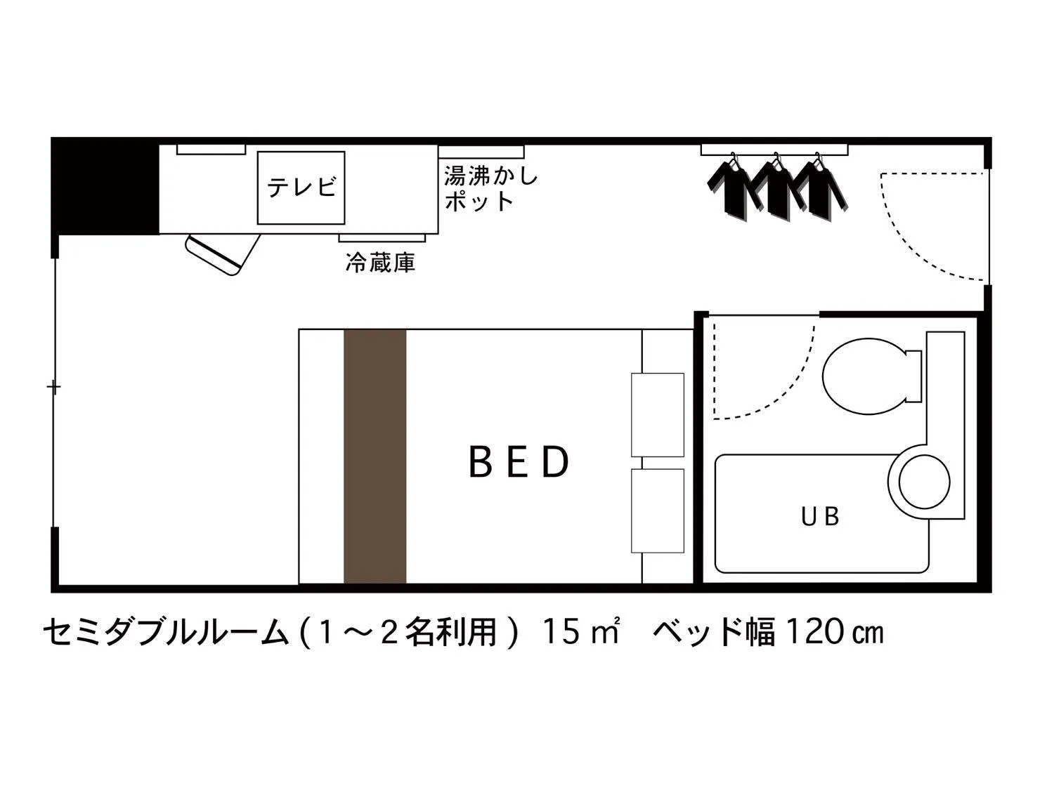 Photo of the whole room, Bed in Hotel Area One Ise Inter