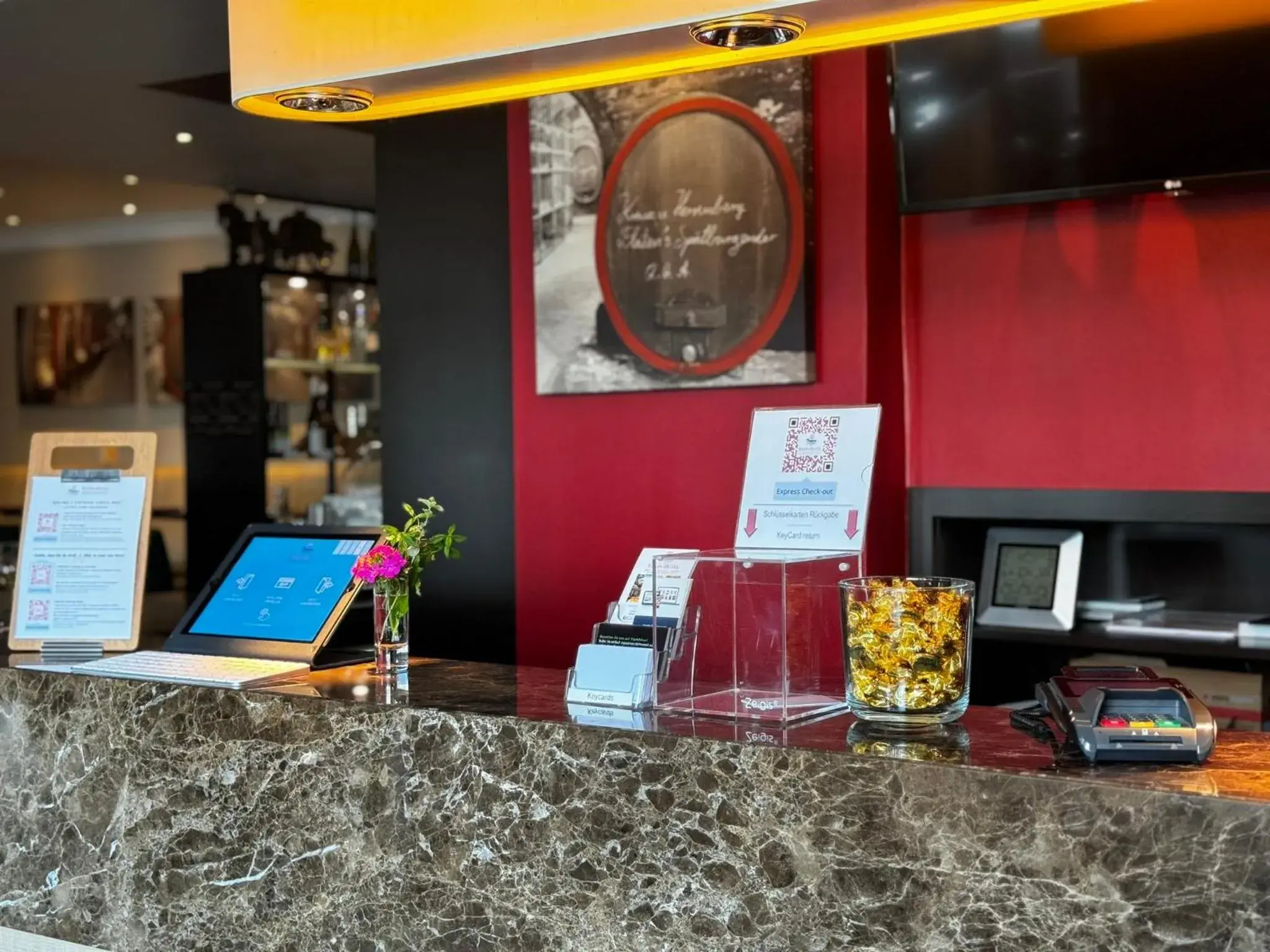 Lobby or reception in Rhein-Hotel Nierstein Lobby or reception in Rhein-Hotel Nierstein