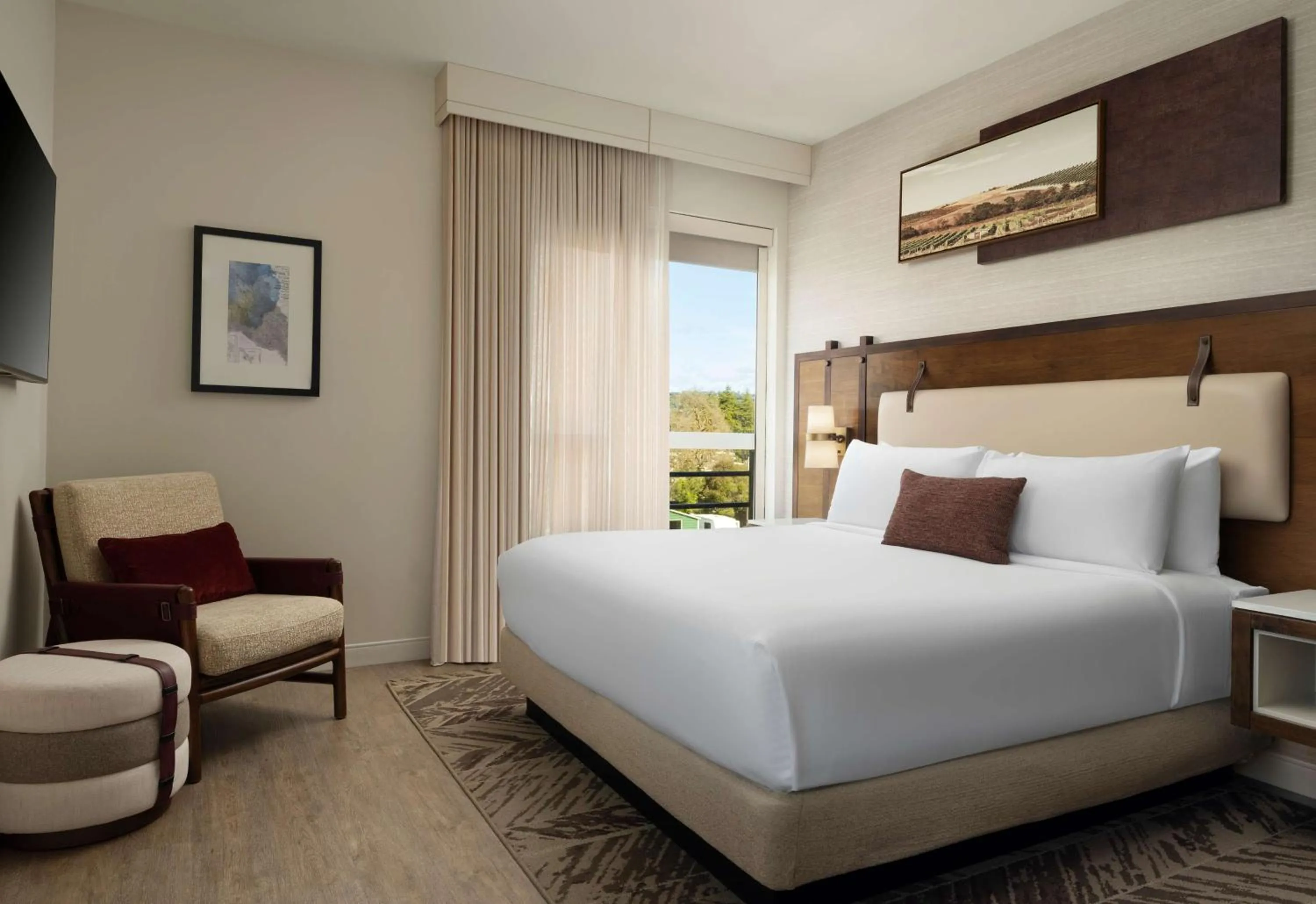 Bedroom, Bed in The Knoll Hotel Napa Valley, Tapestry Collection by Hilton