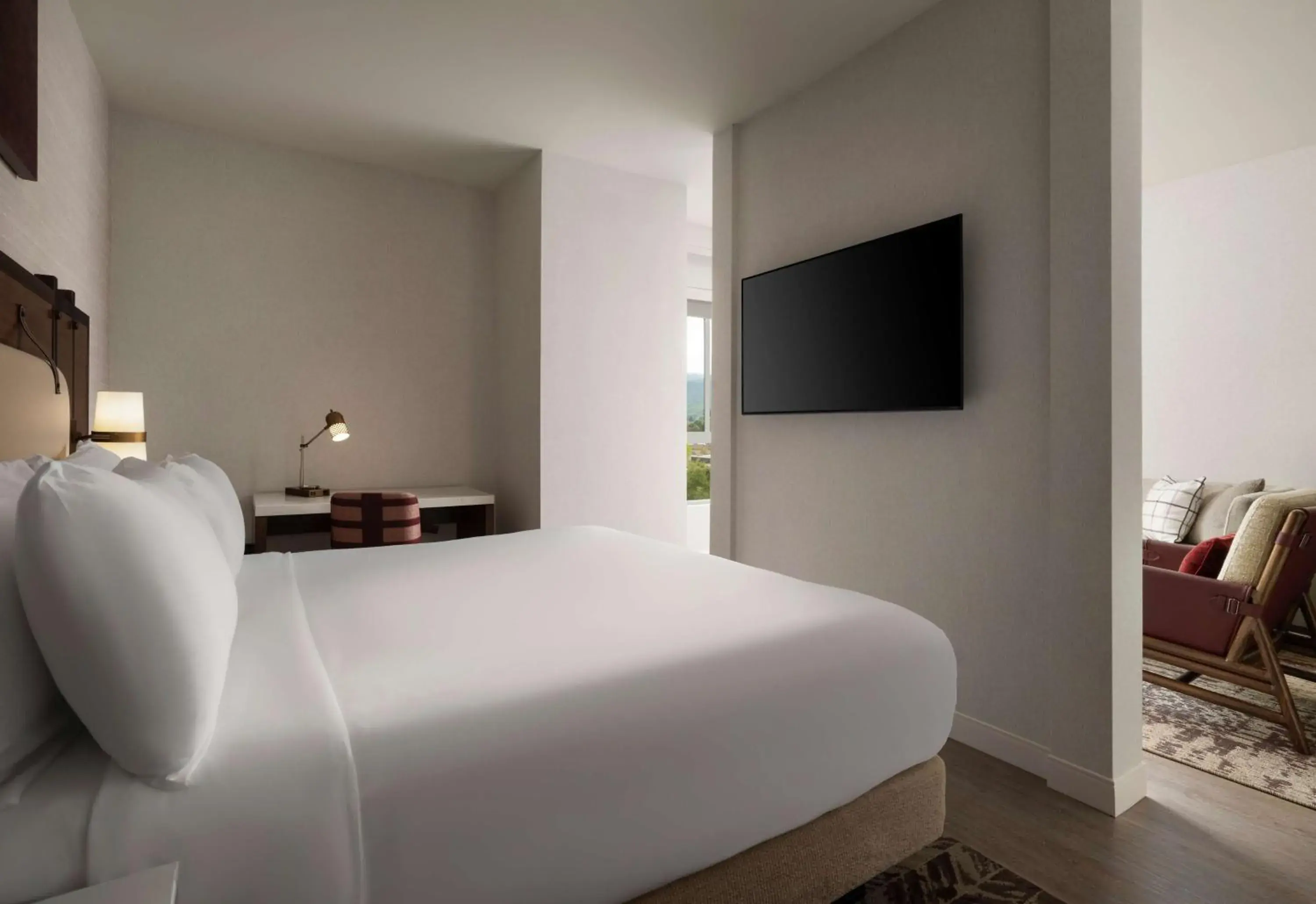 Bed in The Knoll Hotel Napa Valley, Tapestry Collection by Hilton Bed in The Knoll Hotel Napa Valley, Tapestry Collection by Hilton