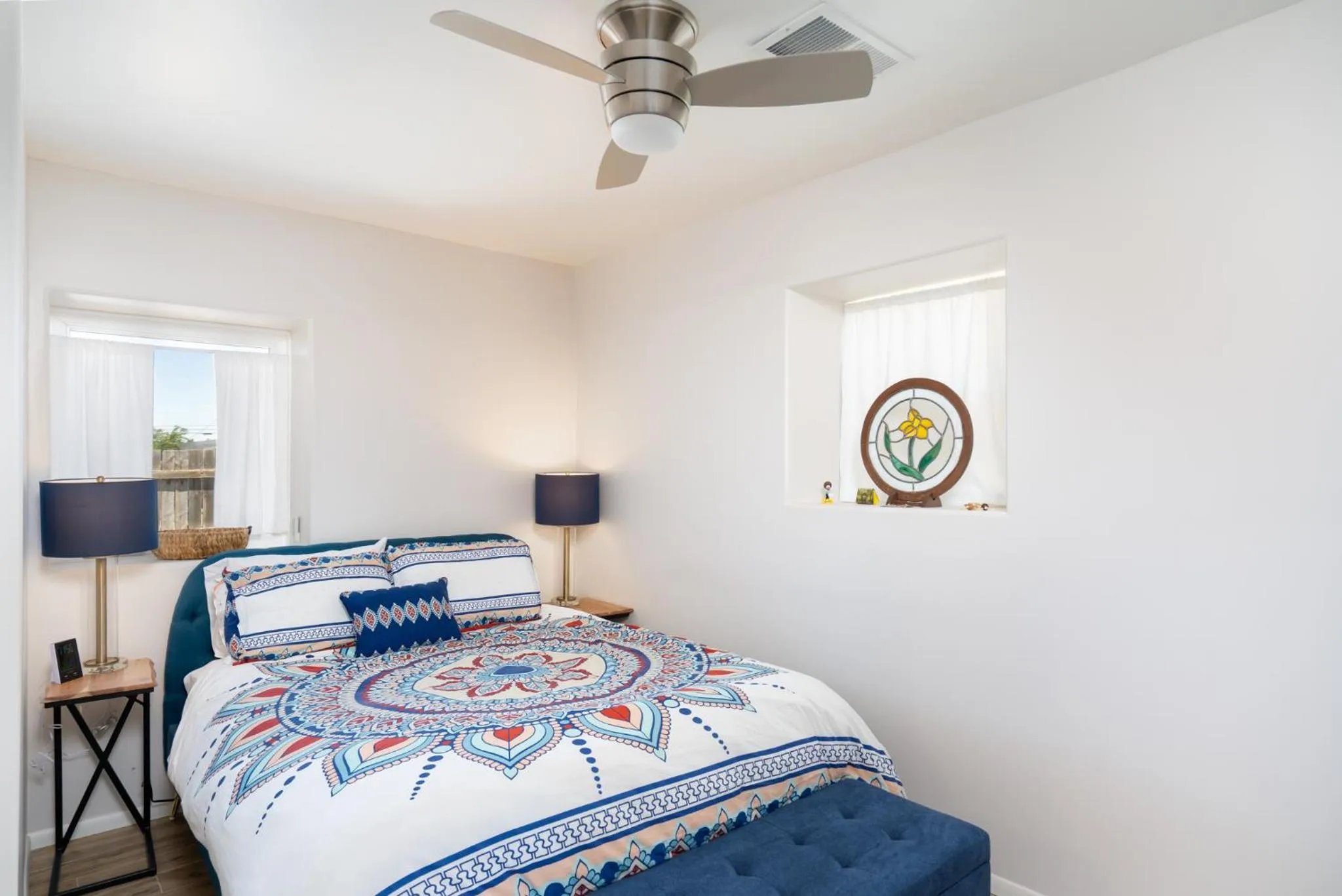 Property building, Bed in Crescent Moon Casita