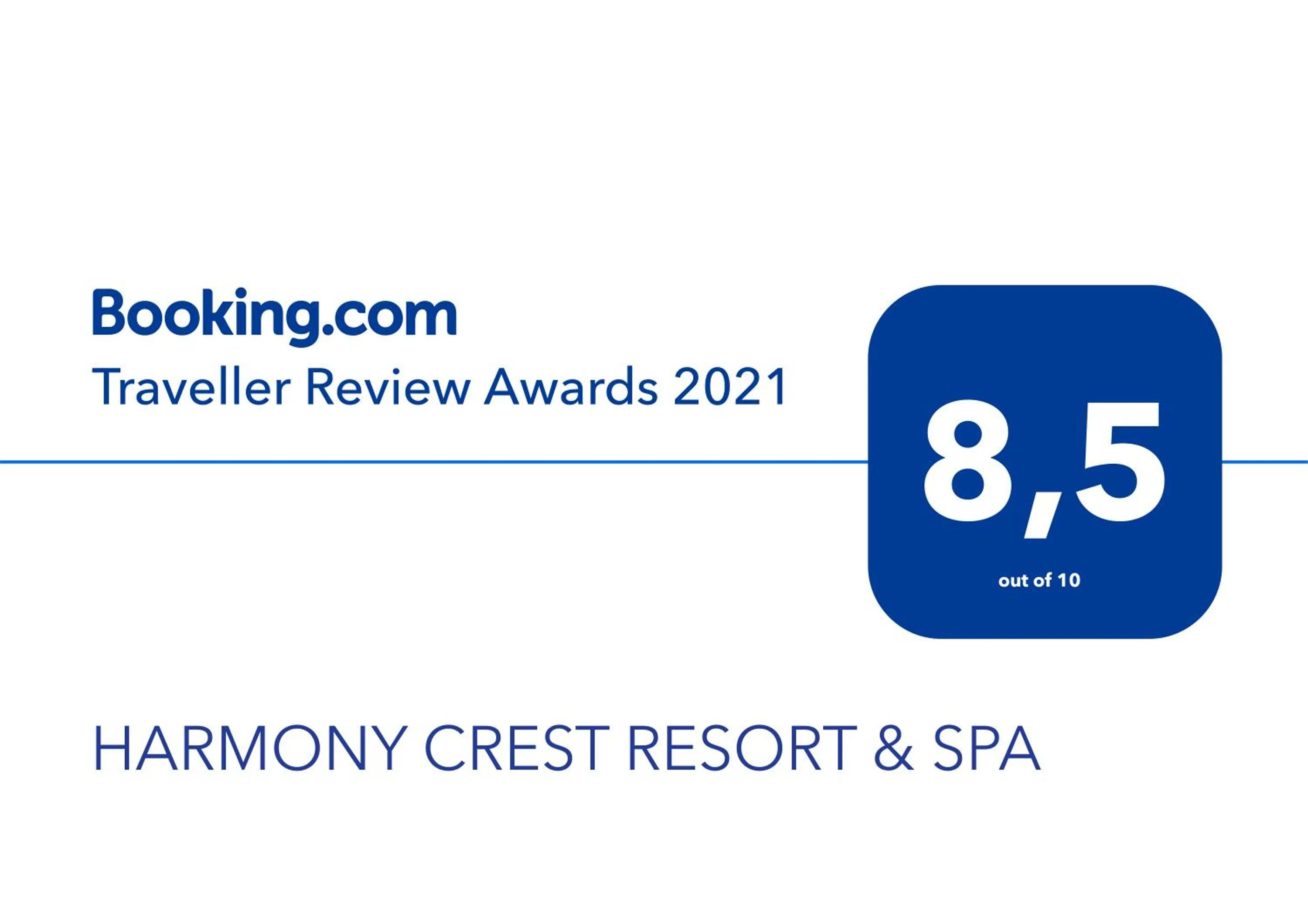 Certificate/Award in HARMONY CREST RESORT & SPA Adults Only