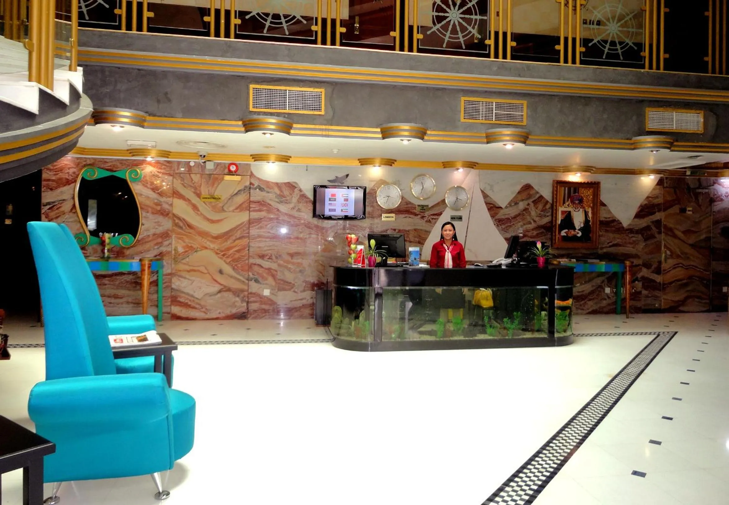 Lobby or reception in Beach Bay Hotel Muscat