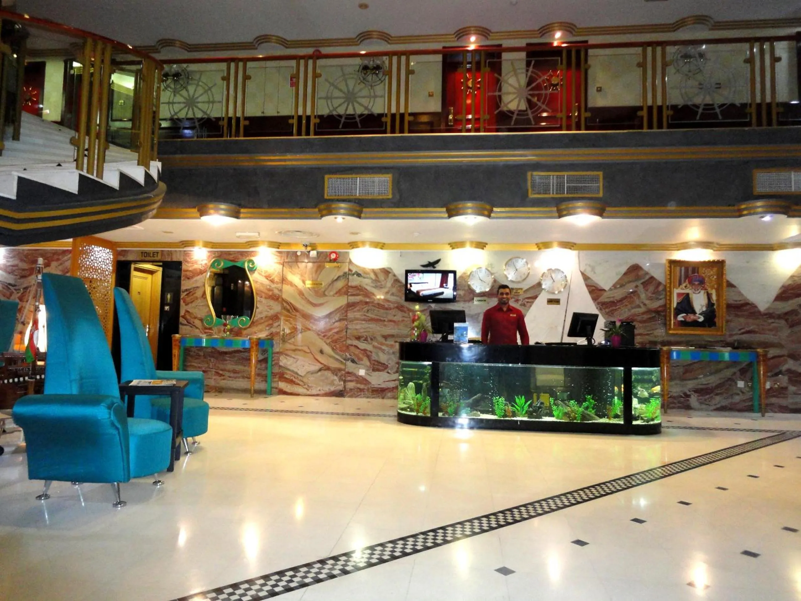 Lobby or reception in Beach Bay Hotel Muscat