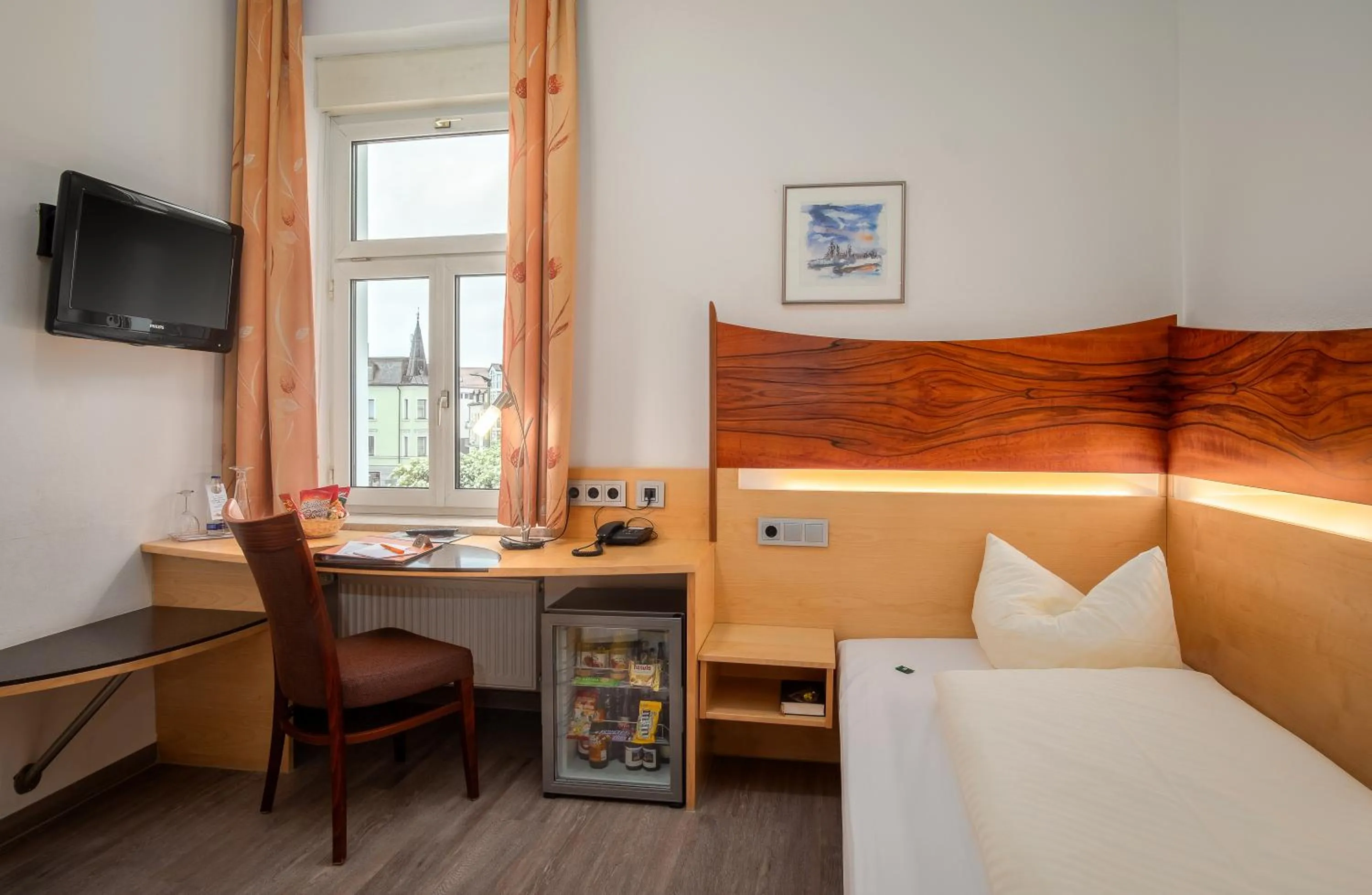 Bed in Hotel Spitzberg Garni