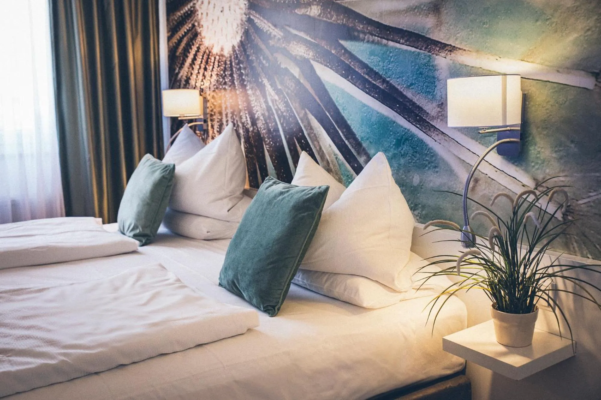 Bed in Gartenstadt Hotel