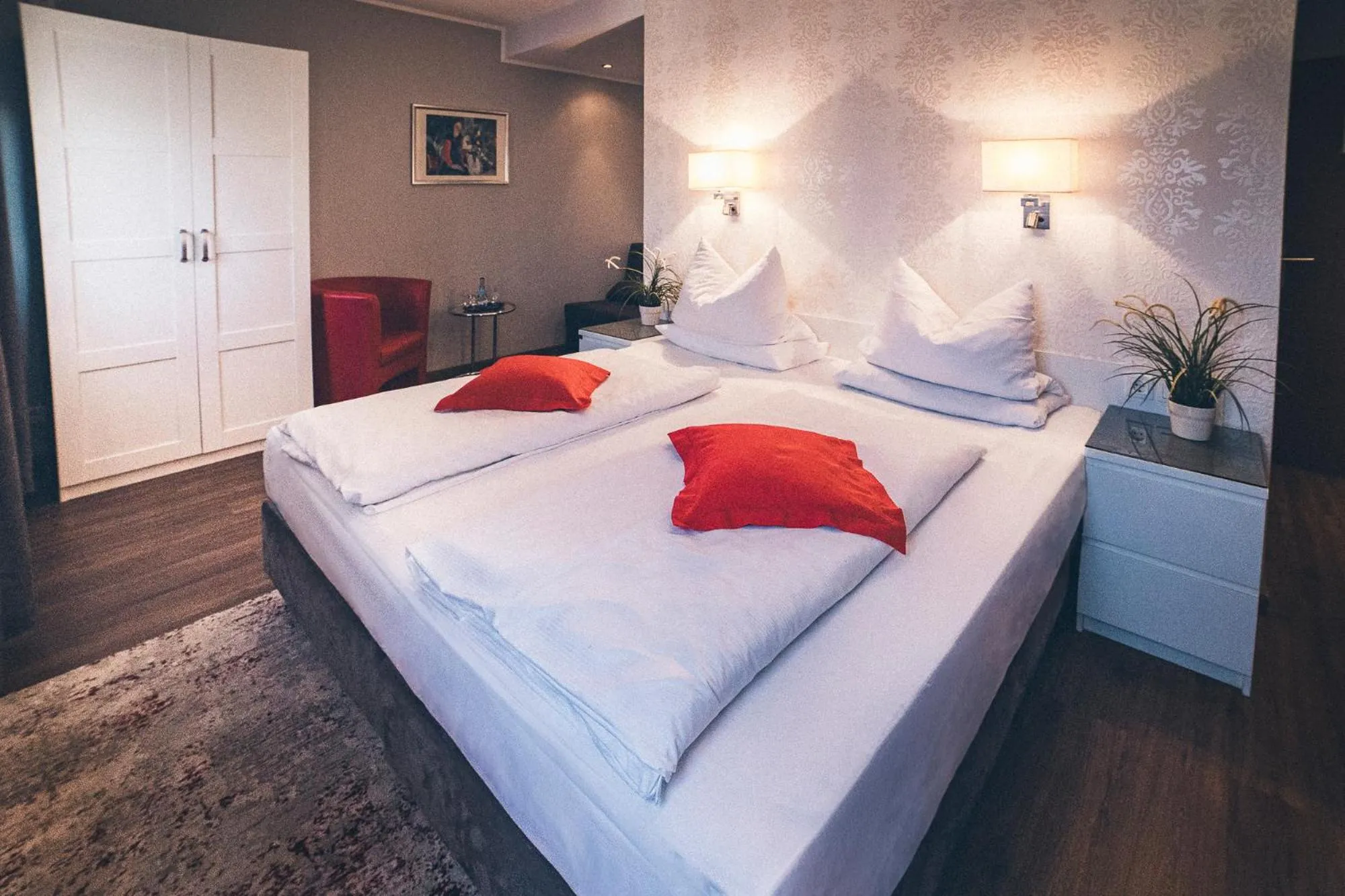 Bed in Gartenstadt Hotel