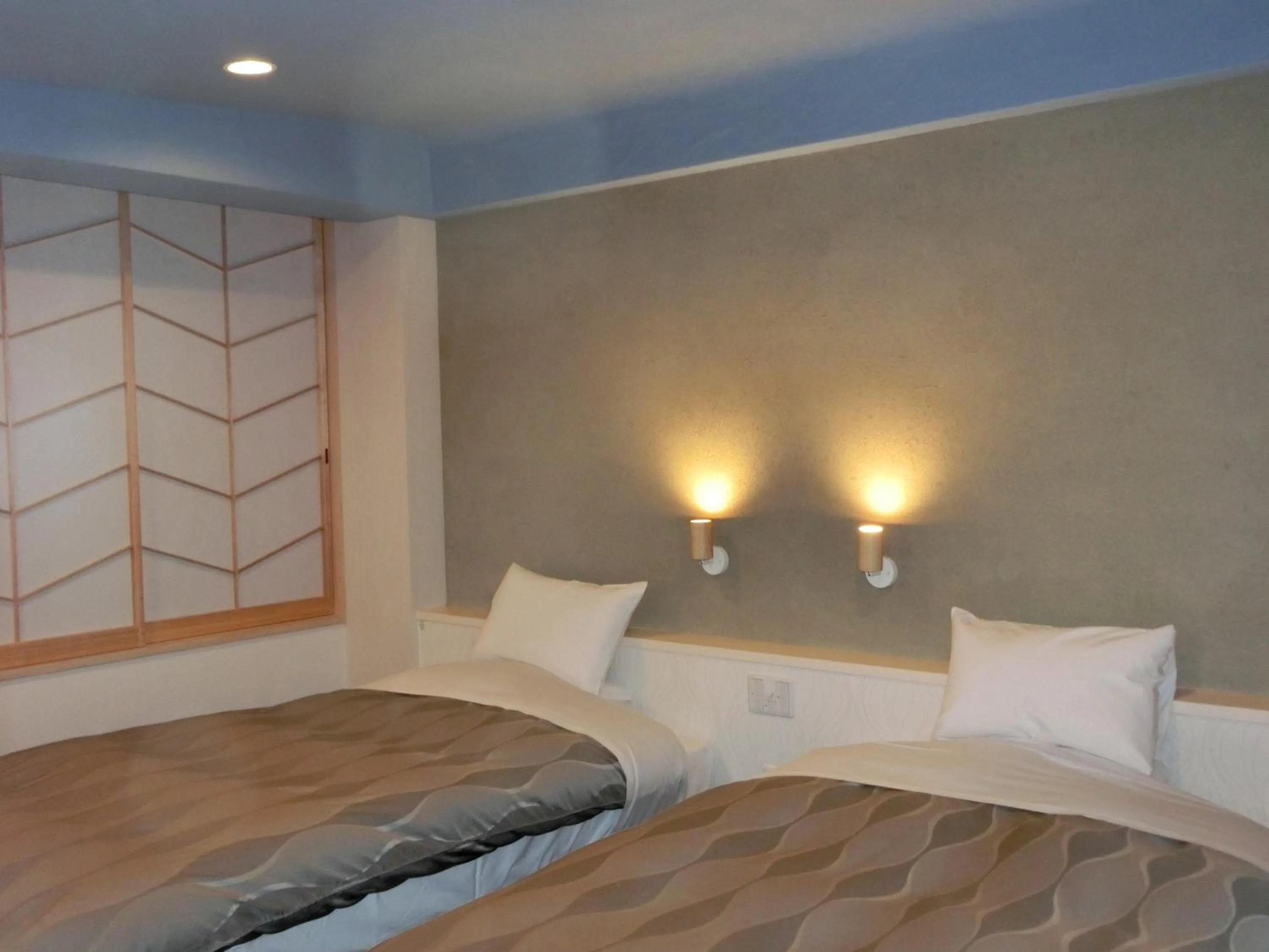 Decorative detail, Bed in Kusatsu Skyland Hotel