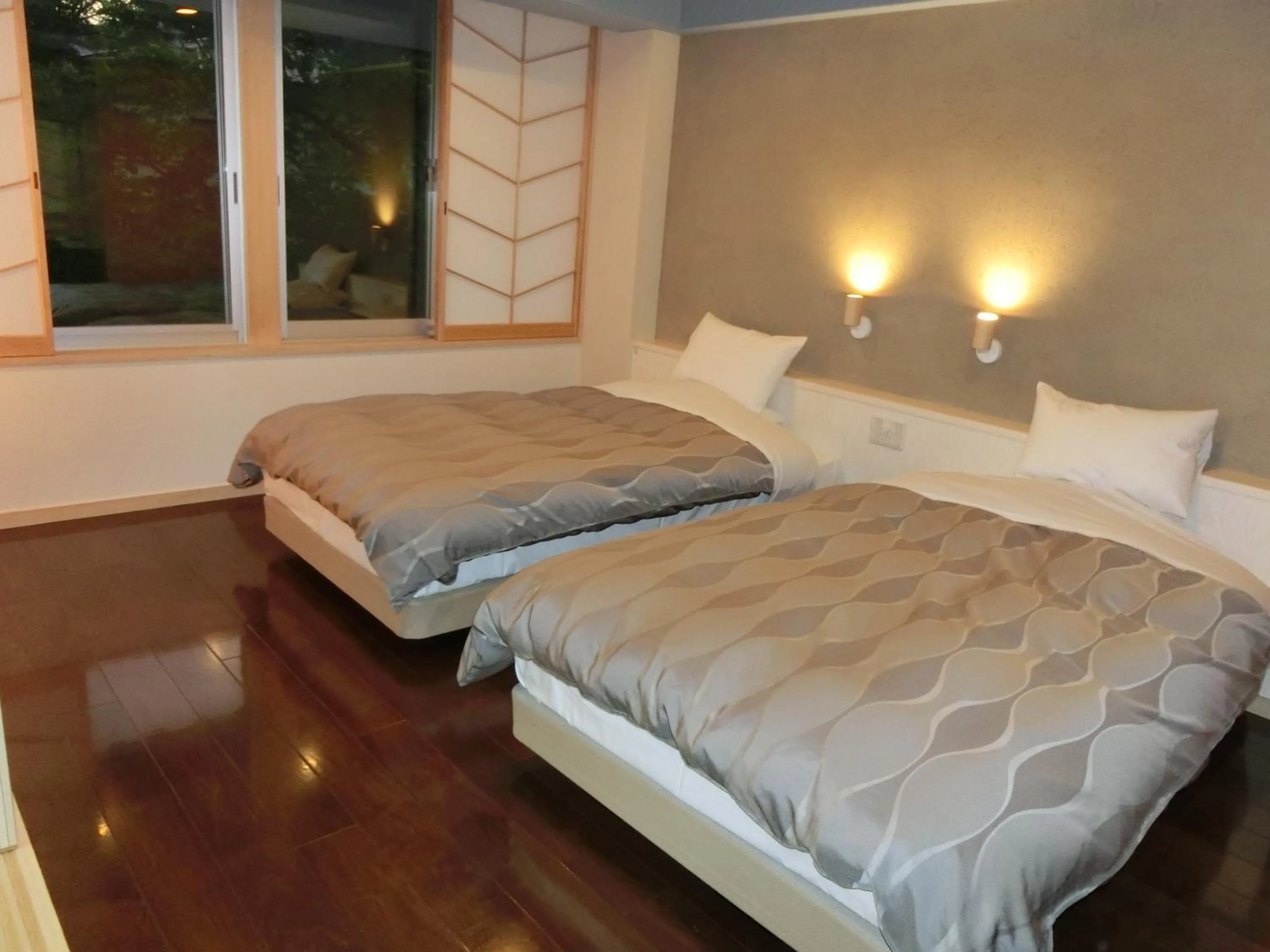 Bed in Kusatsu Skyland Hotel