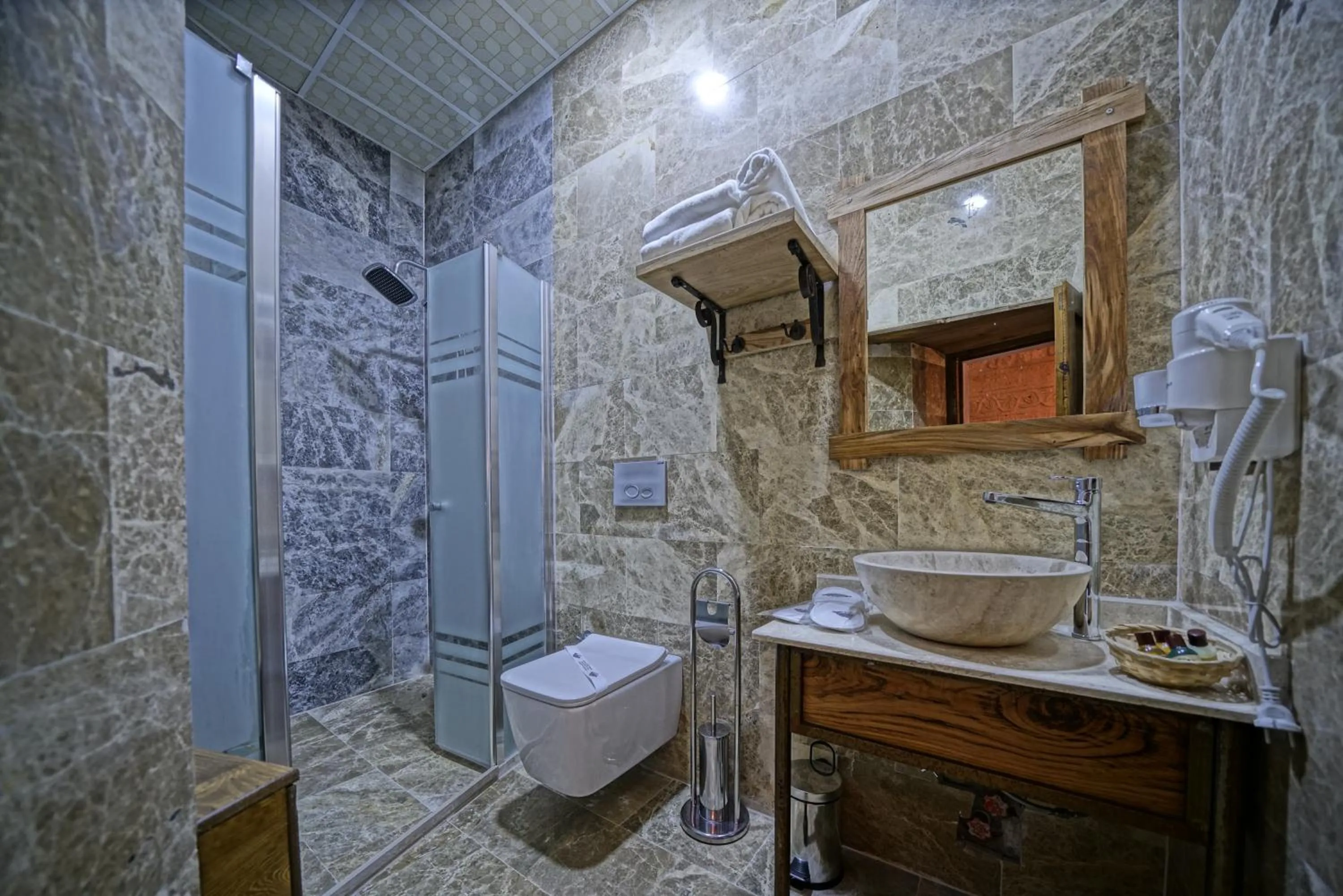 Shower in Cappadocia Cave Lodge