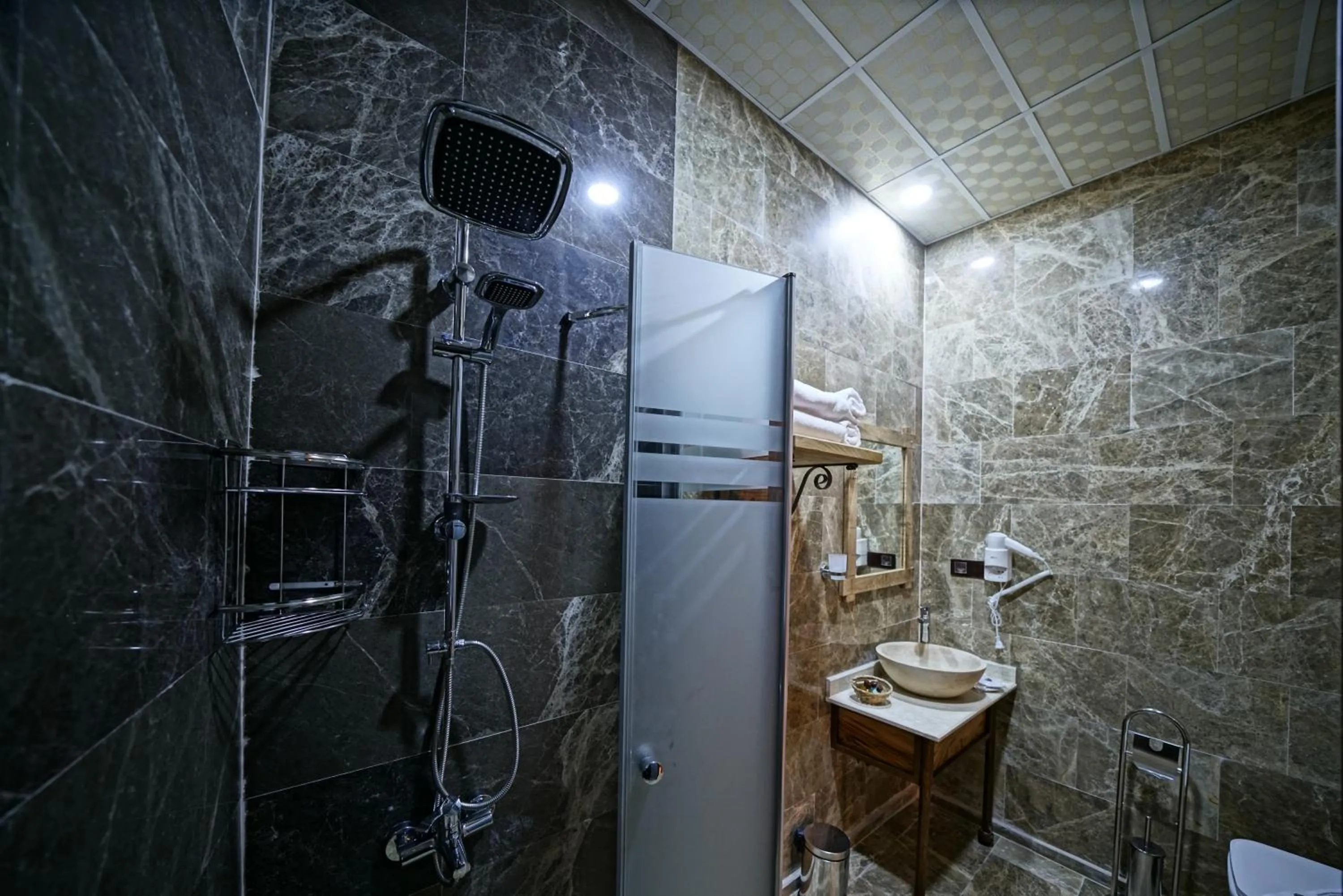 Shower in Cappadocia Cave Lodge