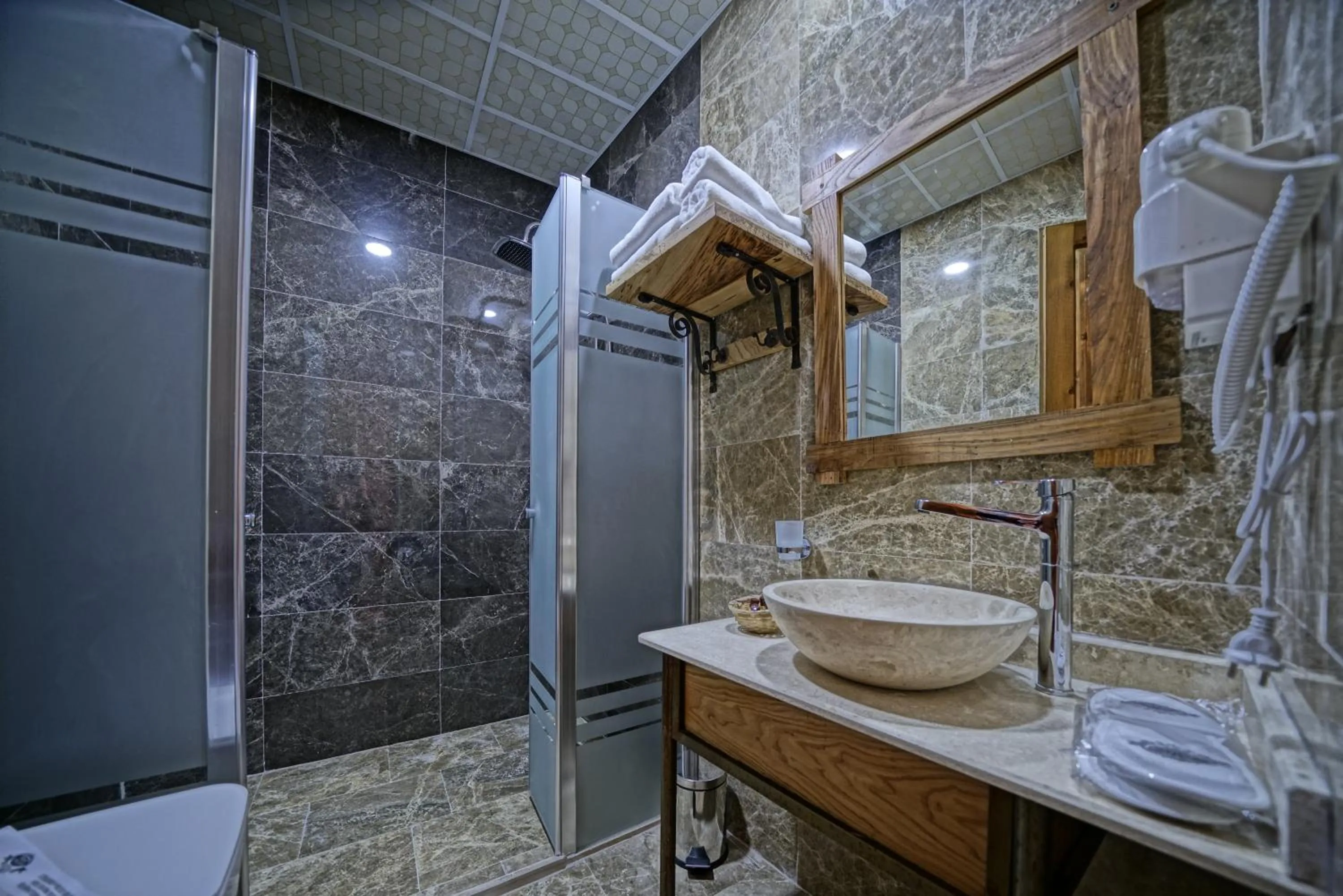 Shower in Cappadocia Cave Lodge