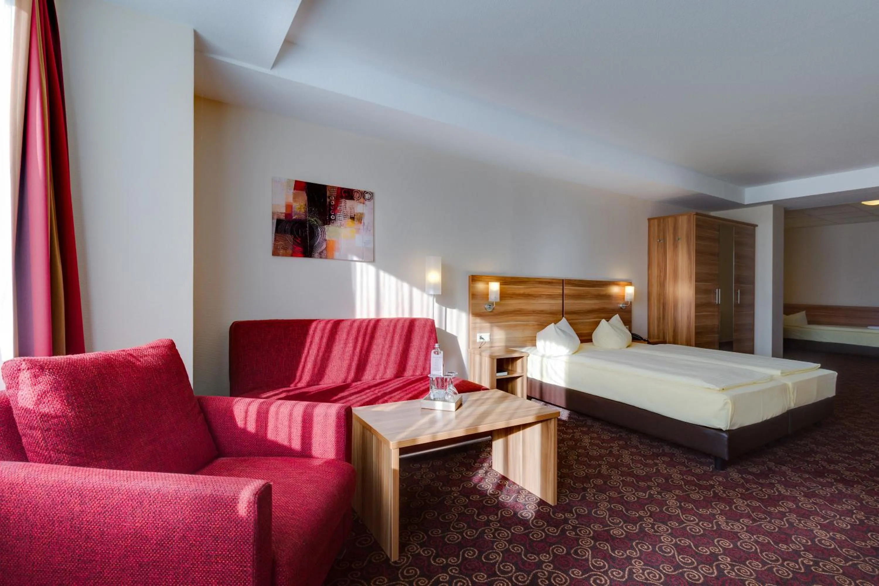 Photo of the whole room, Bed in Ferien Hotel Rennsteigblick