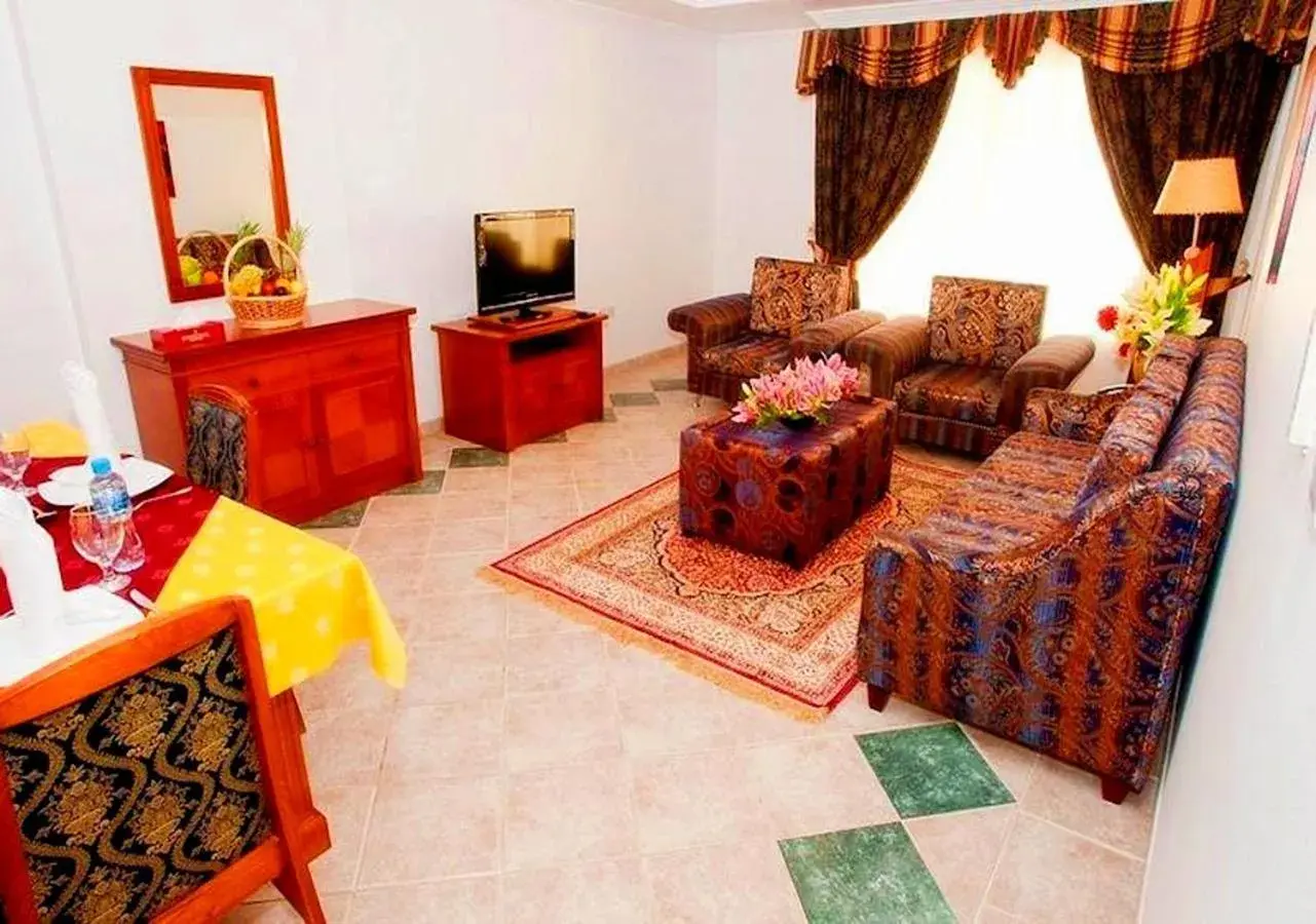 Seating area in Safeer Hotel Suites Seating area in Safeer Hotel Suites