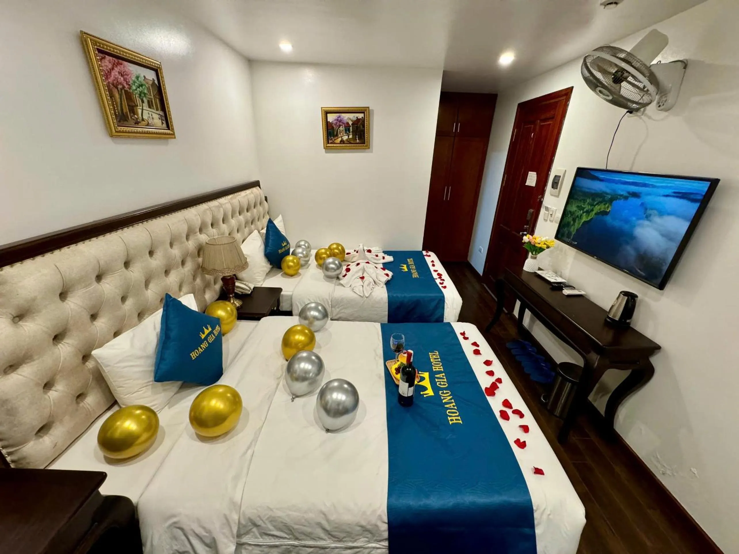 Bed in Hoàng Gia Hotel Nhân Hòa