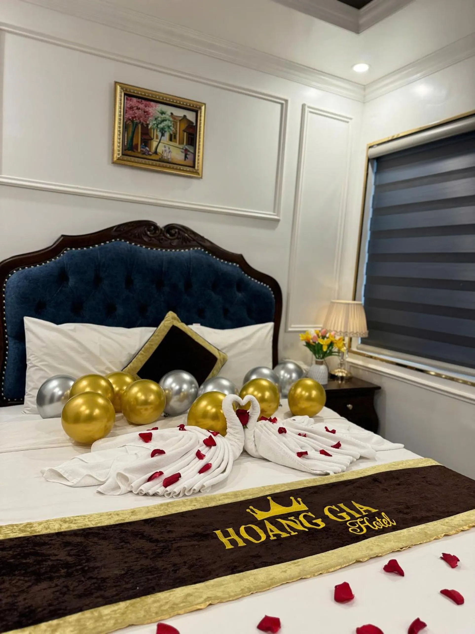 Bed in Hoàng Gia Hotel Nhân Hòa