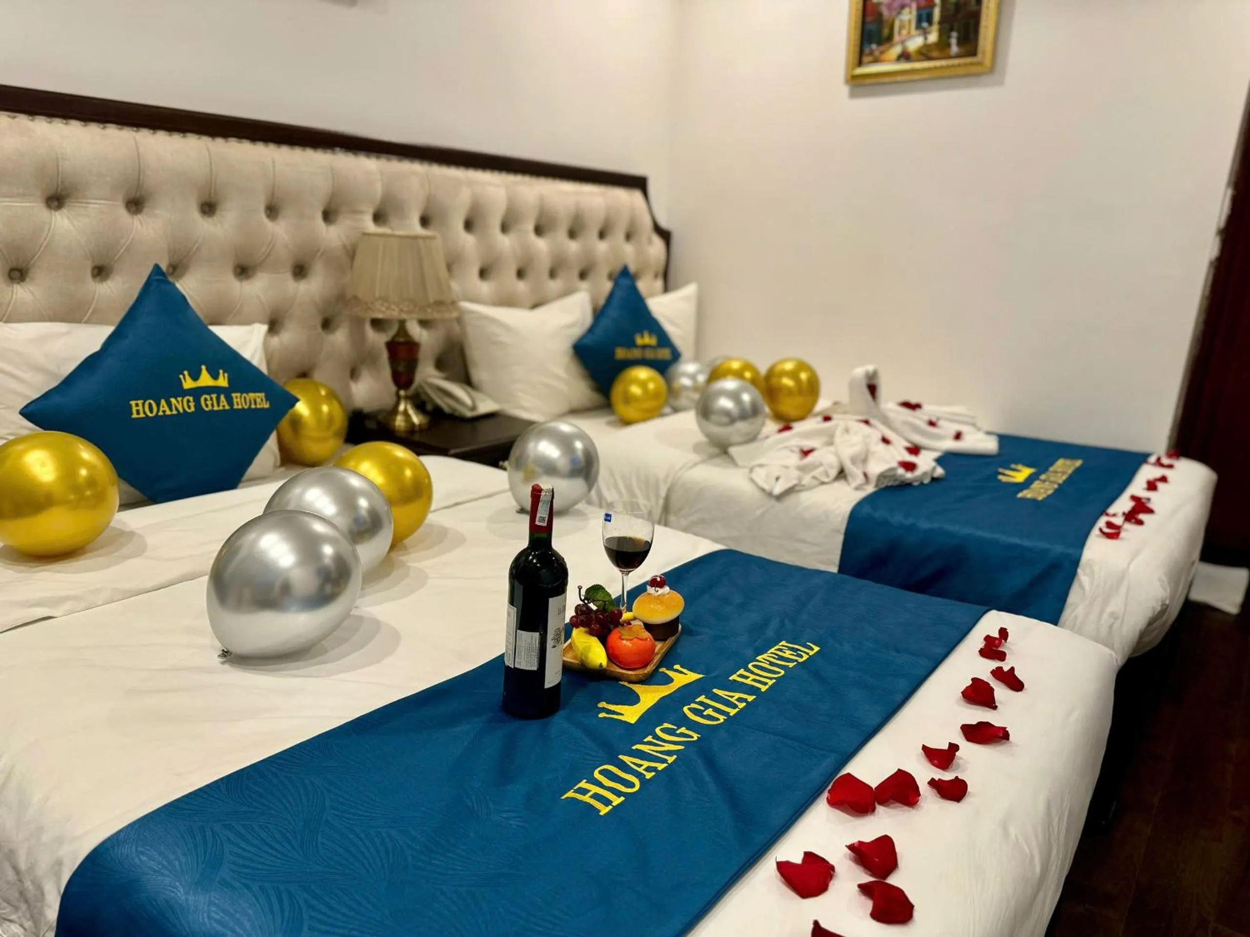 Bed in Hoàng Gia Hotel Nhân Hòa