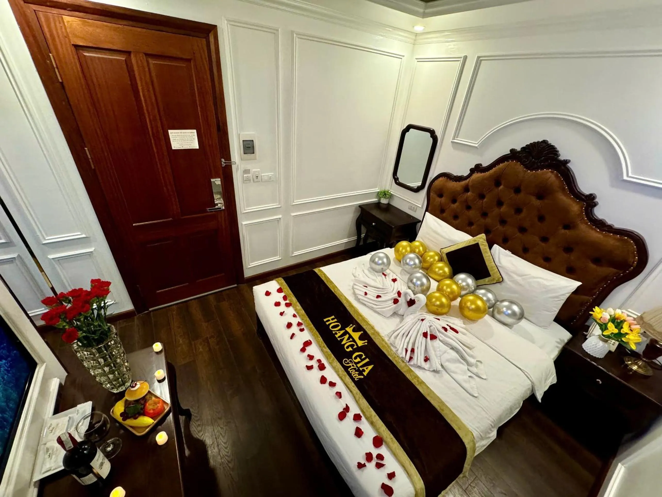 Bed in Hoàng Gia Hotel Nhân Hòa