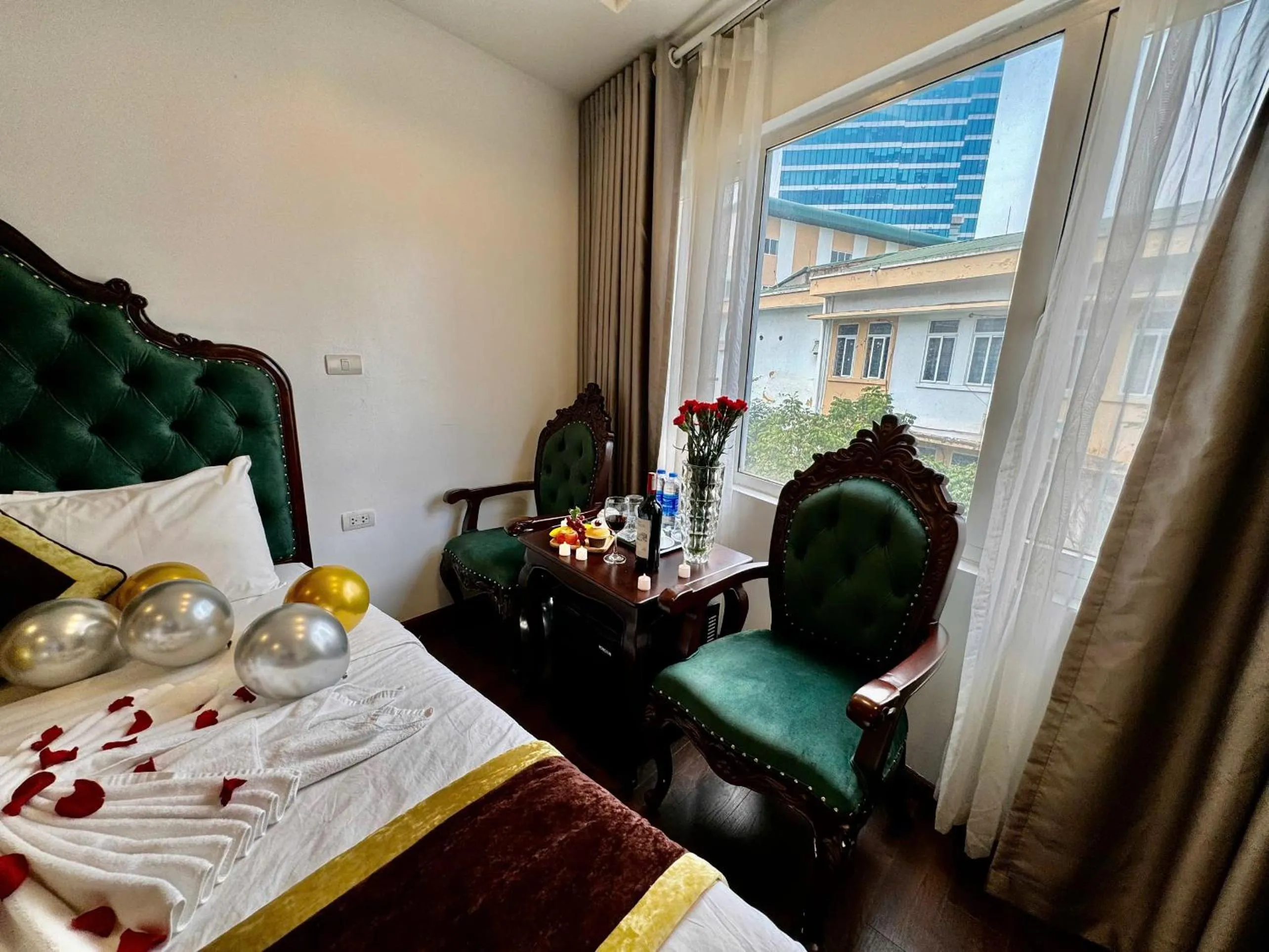 Bed in Hoàng Gia Hotel Nhân Hòa