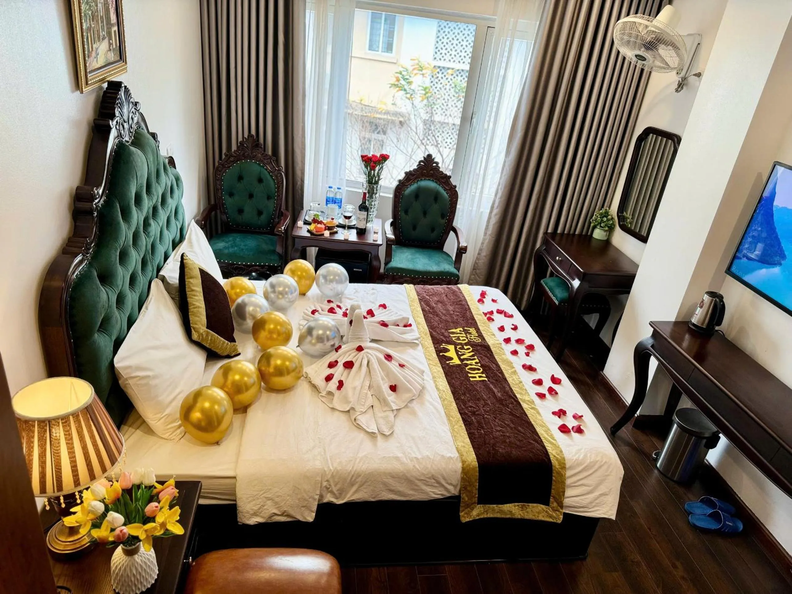 Bed in Hoàng Gia Hotel Nhân Hòa