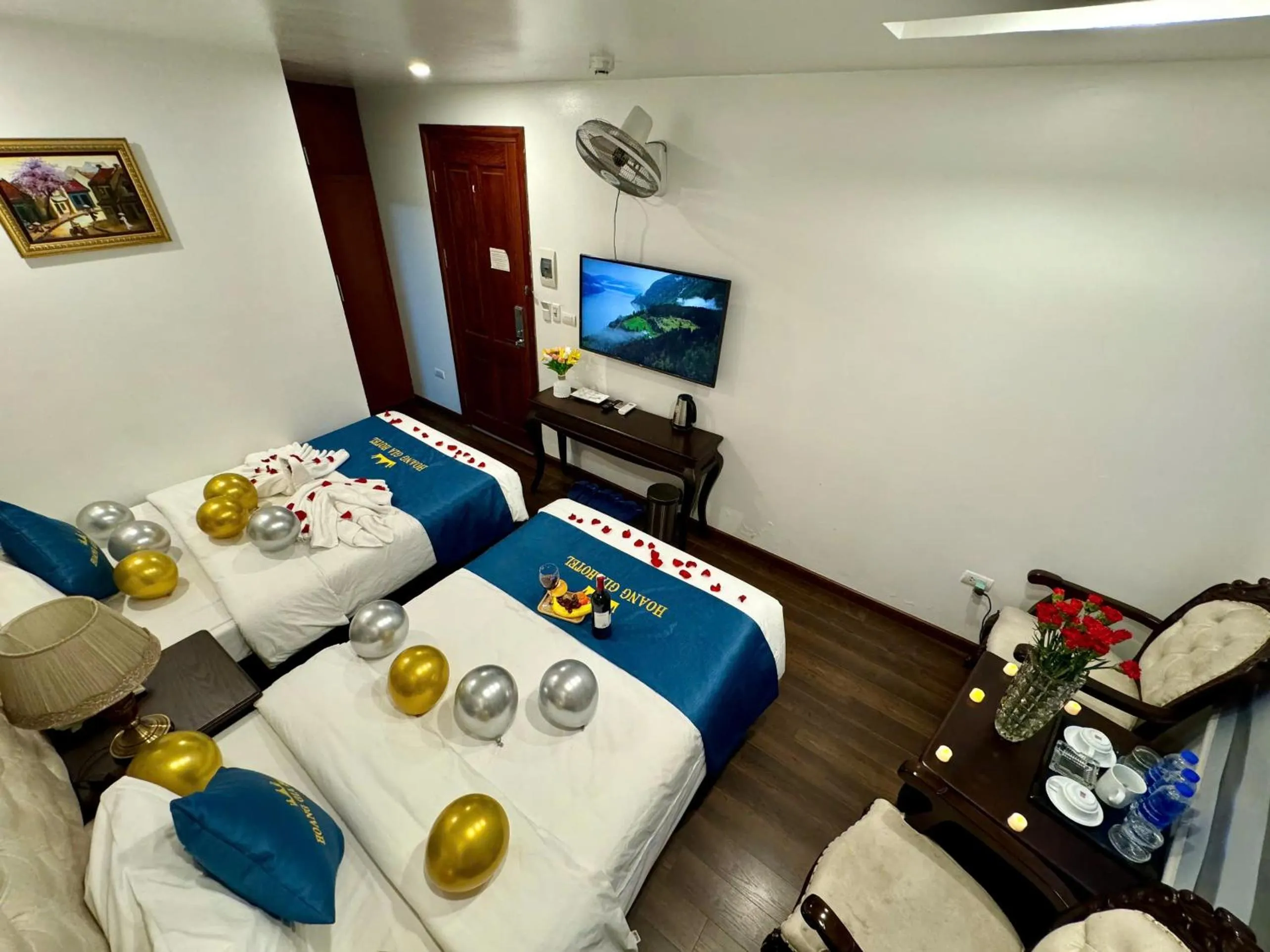 Bed in Hoàng Gia Hotel Nhân Hòa