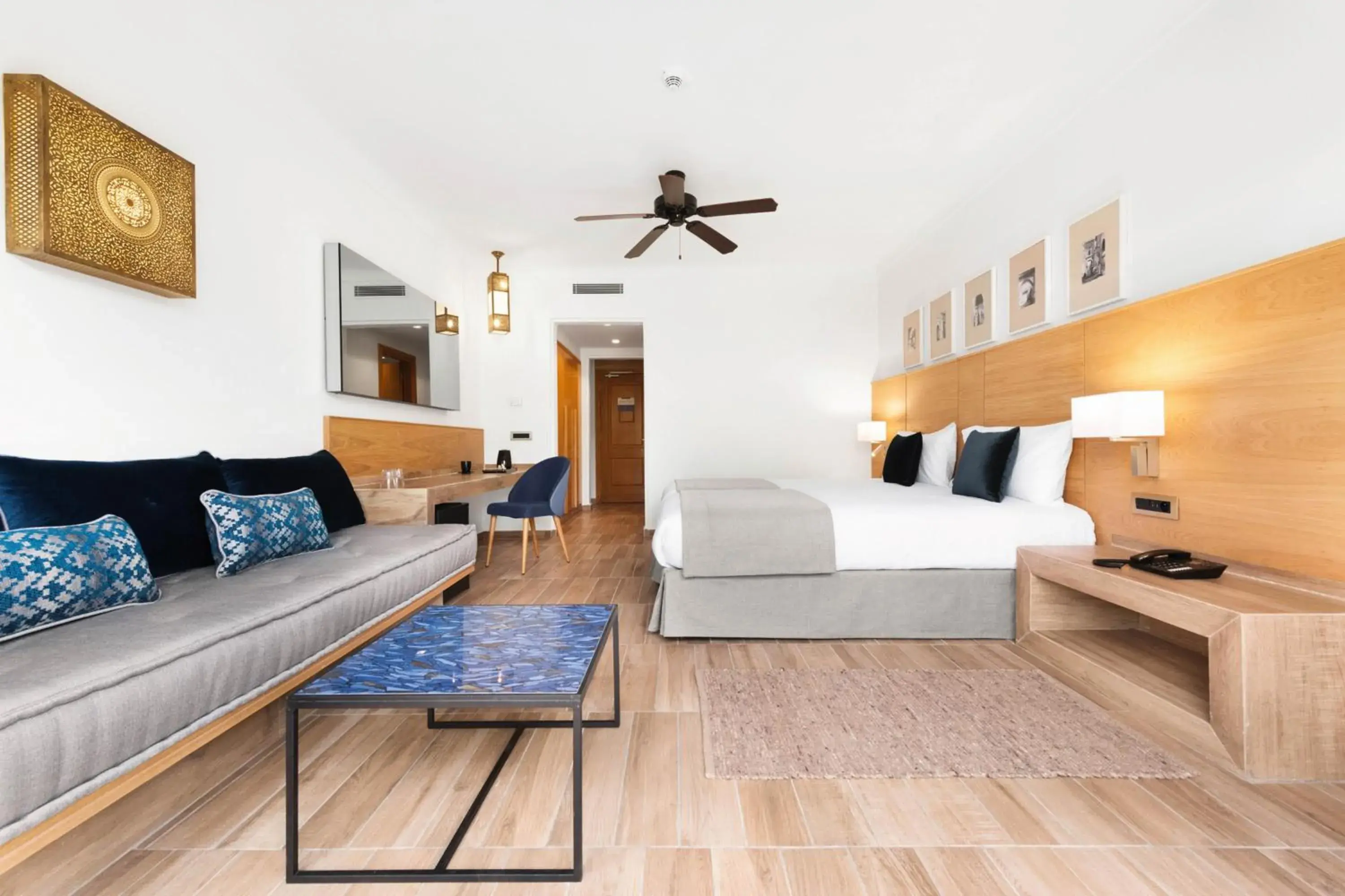 TV and multimedia, Bed in Hotel Riu Tikida Garden - Adults Only - All Inclusive TV and multimedia, Bed in Hotel Riu Tikida Garden - Adults Only - All Inclusive