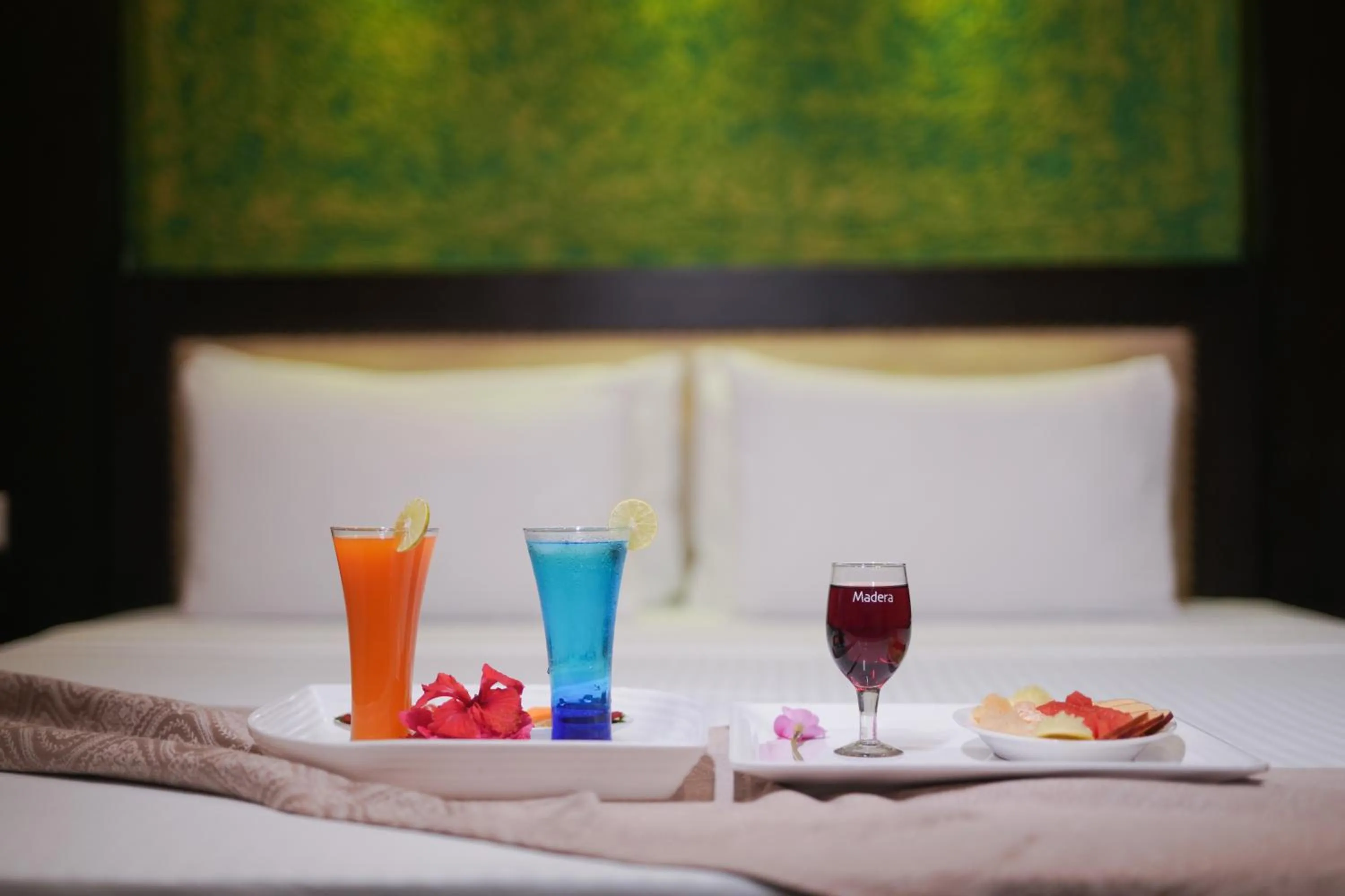 Bed in The Grand Shiva Resort and Spa