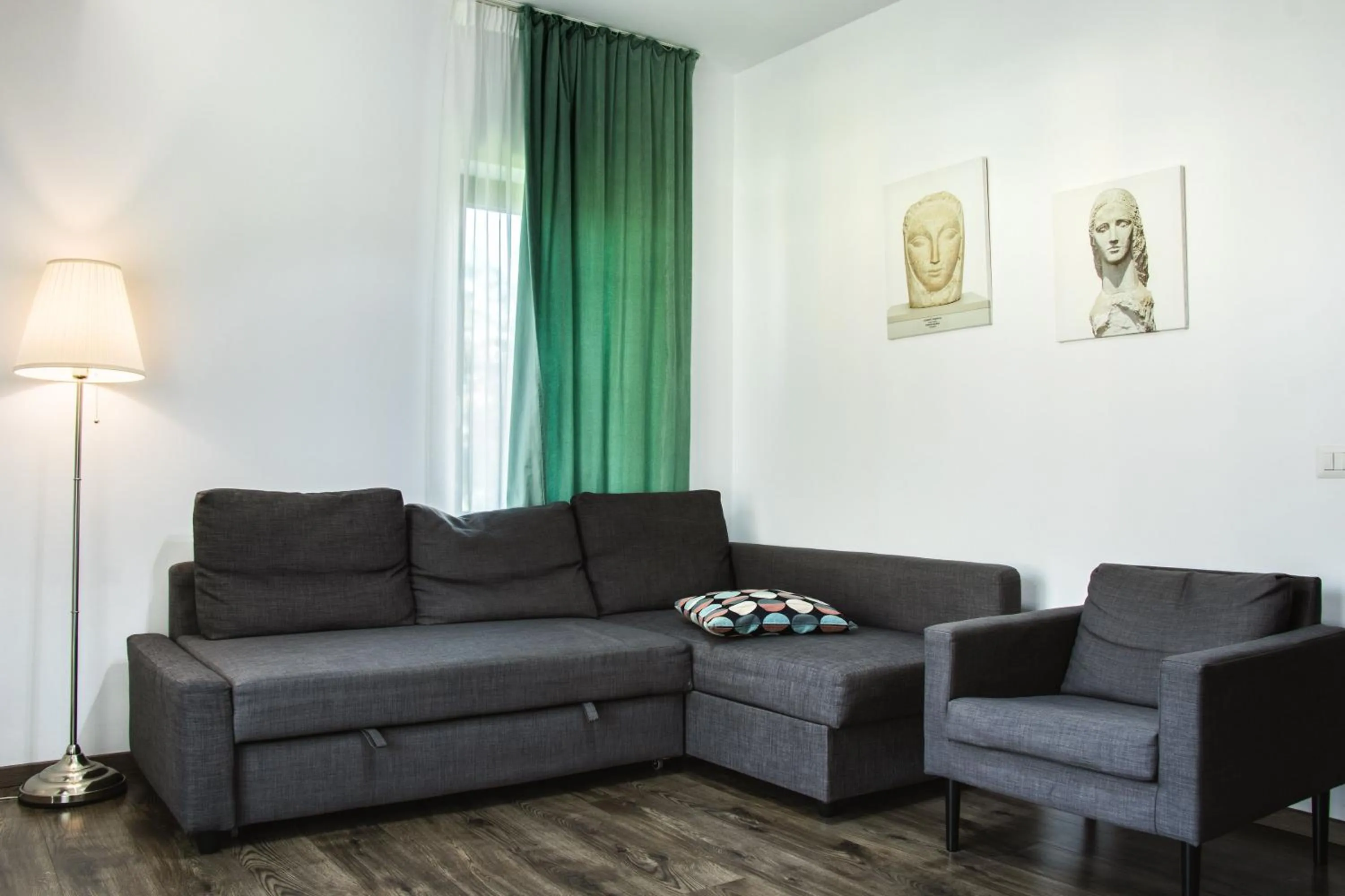 Living room in Clement Apartments