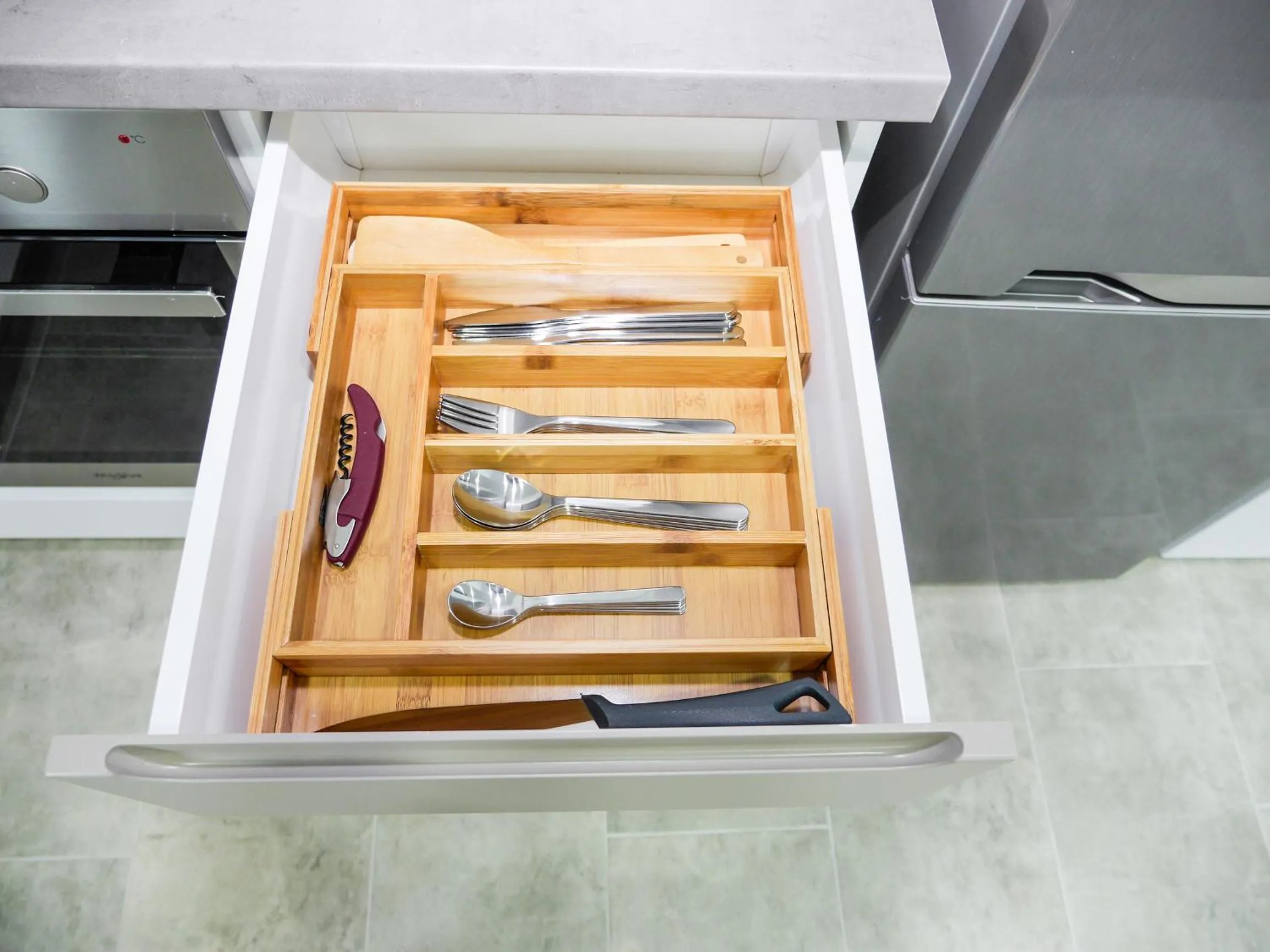 Kitchen or kitchenette in Clement Apartments