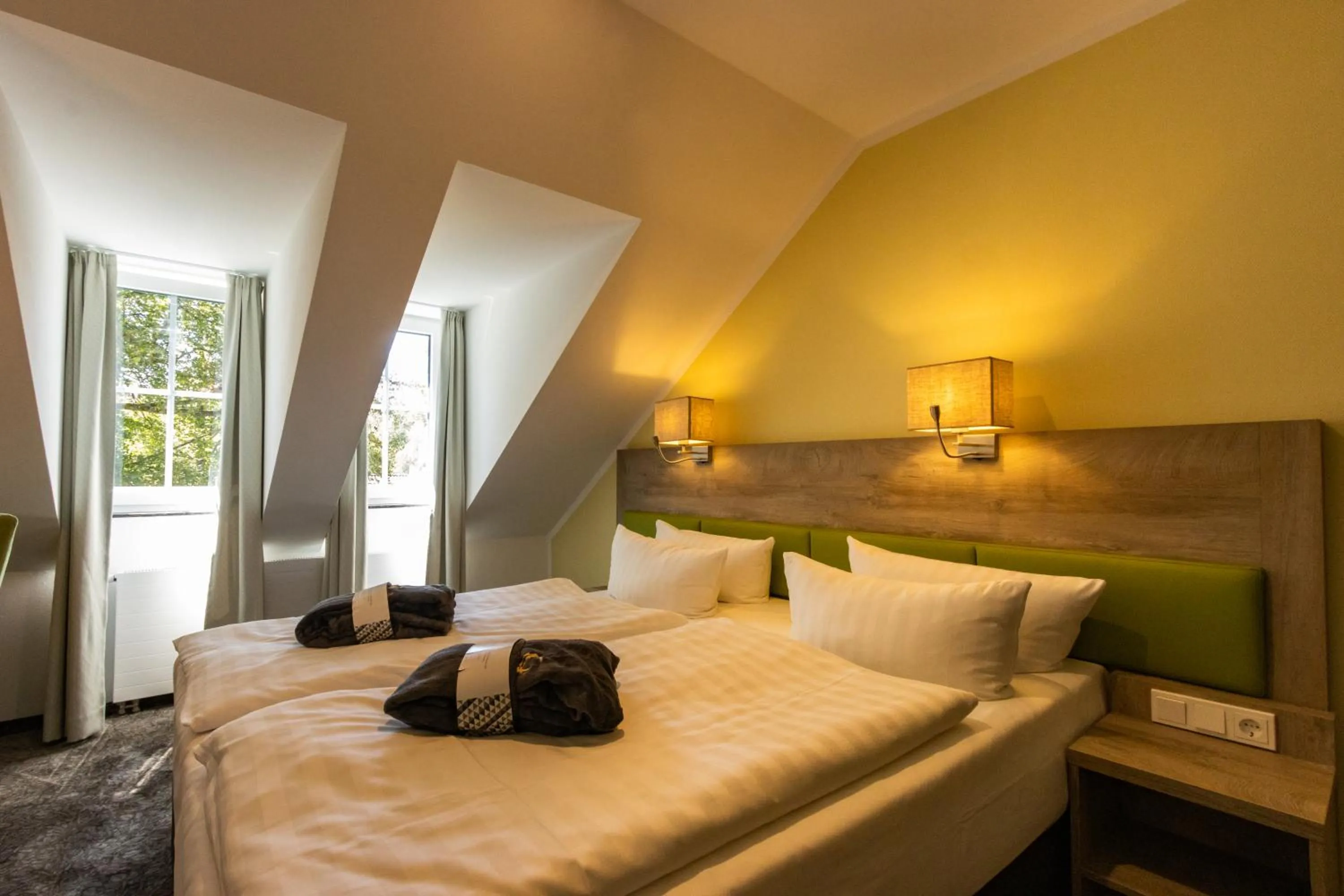 Photo of the whole room, Bed in BERG & SPA HOTEL GABELBACH