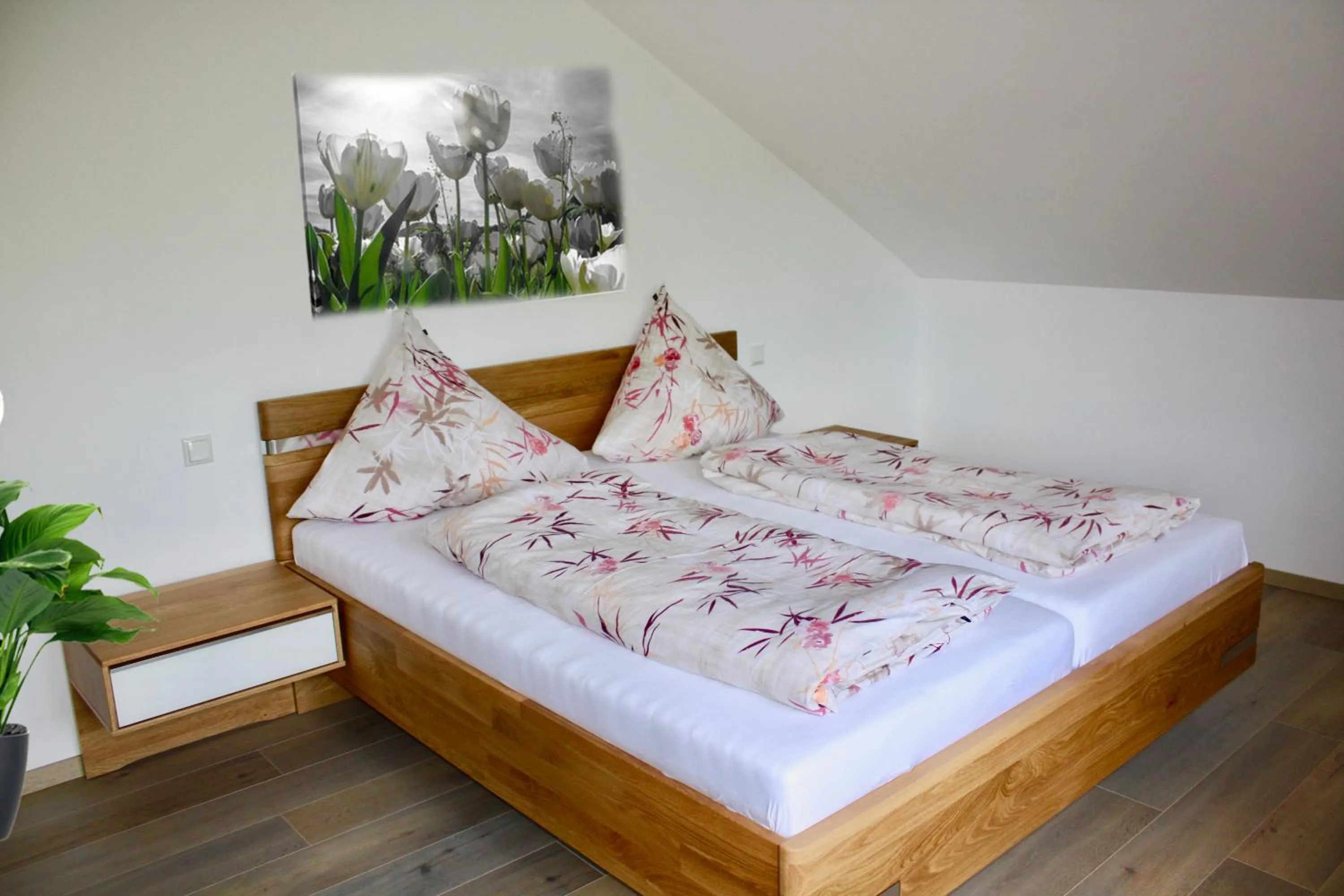 Bed in Renates Ferienhaus