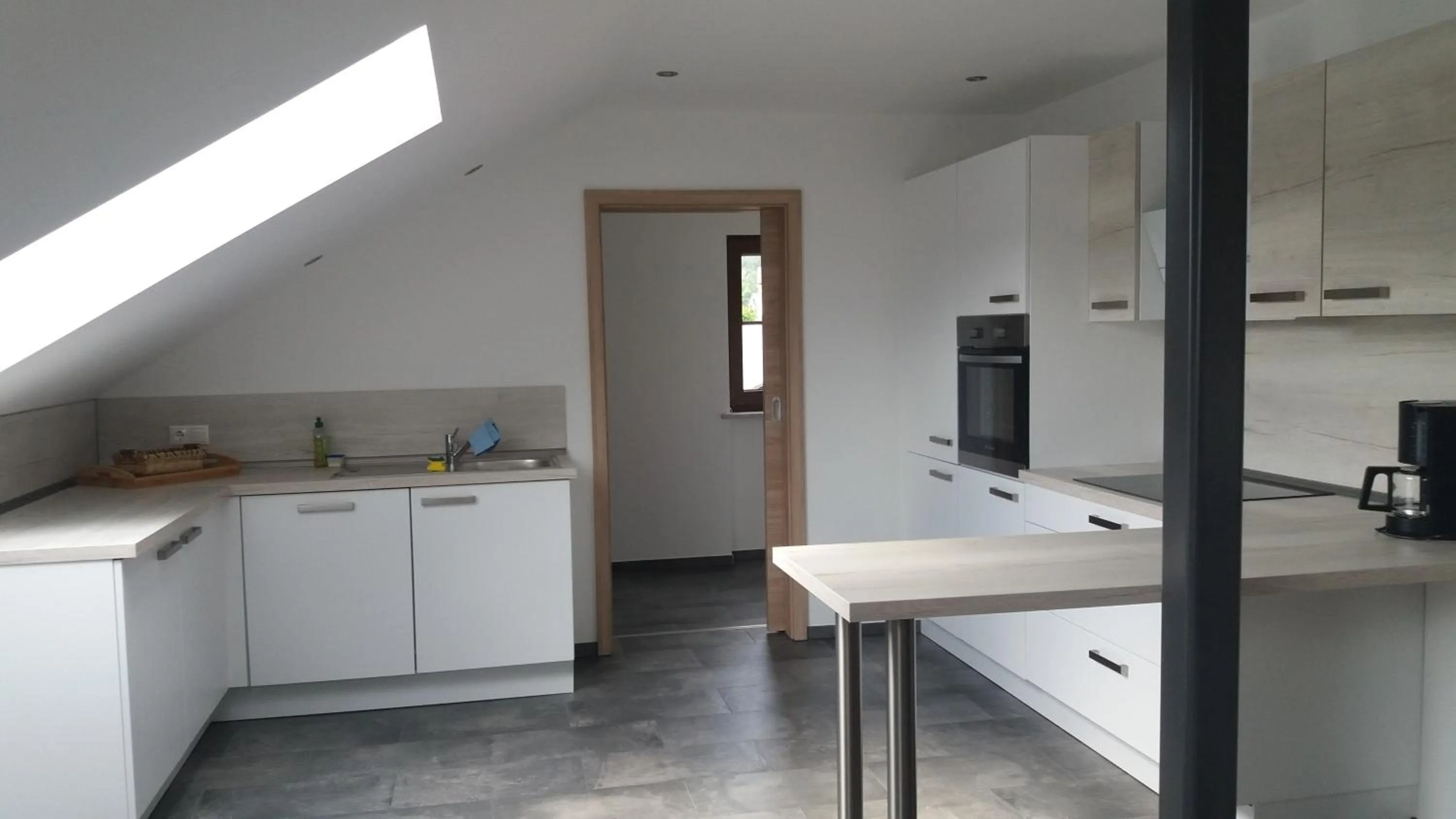 Kitchen or kitchenette in Renates Ferienhaus