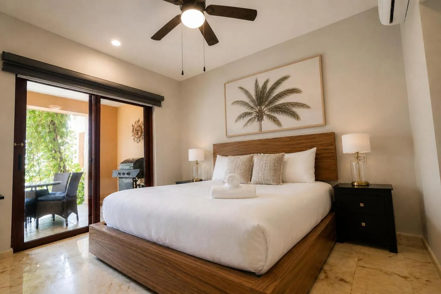 Bed in Oceanfront Condo a Block Off 5th in Heart of Playa