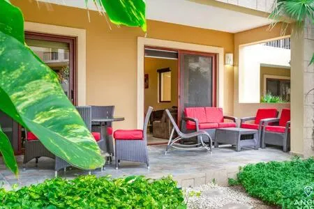 Seating area in Oceanfront Condo a Block Off 5th in Heart of Playa