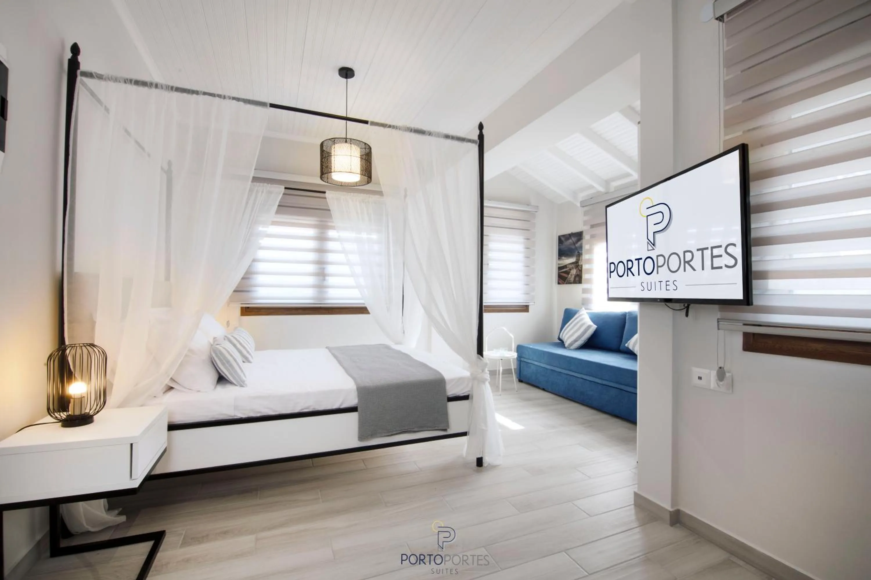 Living room in PORTO PORTES suites