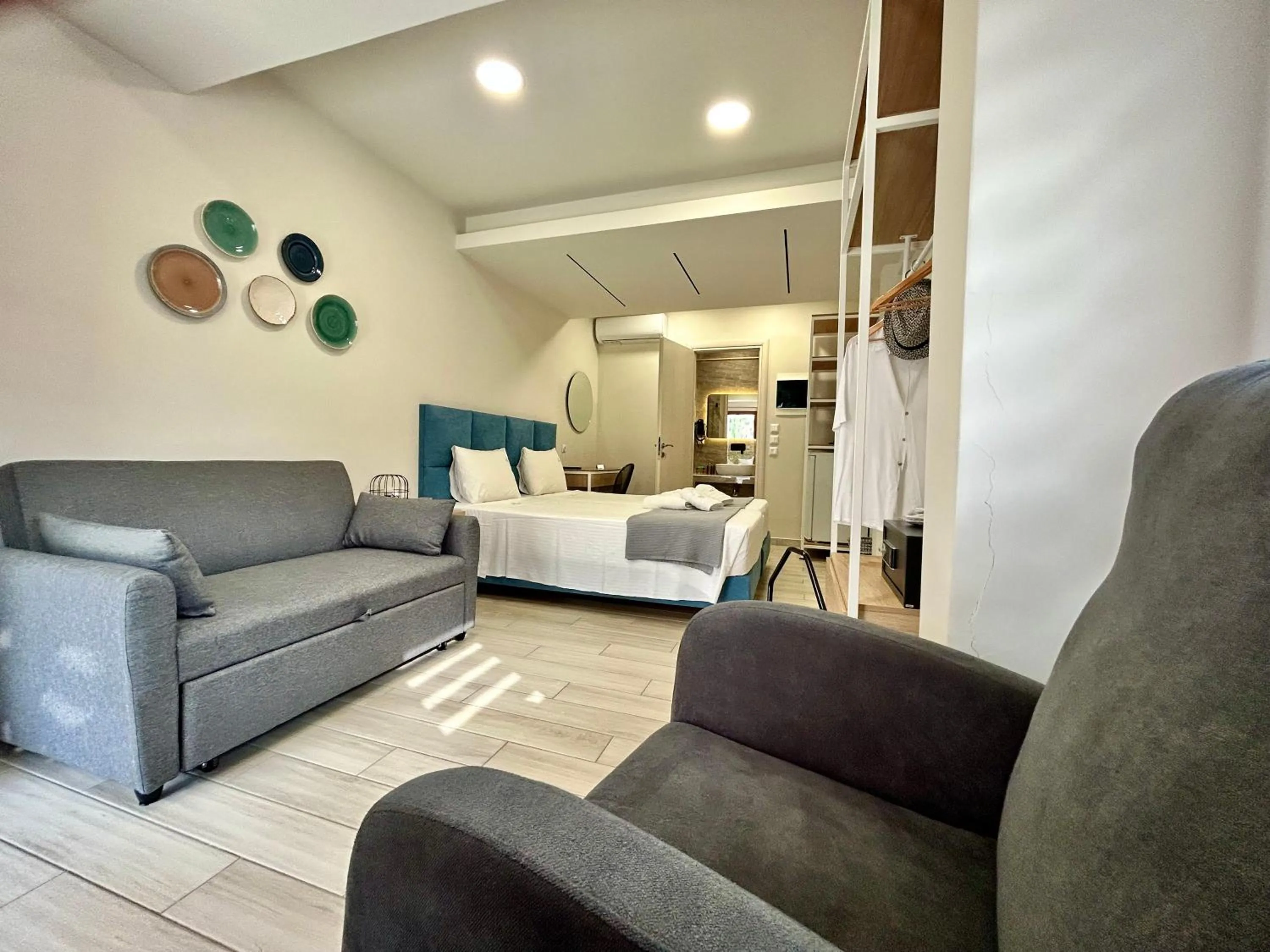 Living room in PORTO PORTES suites