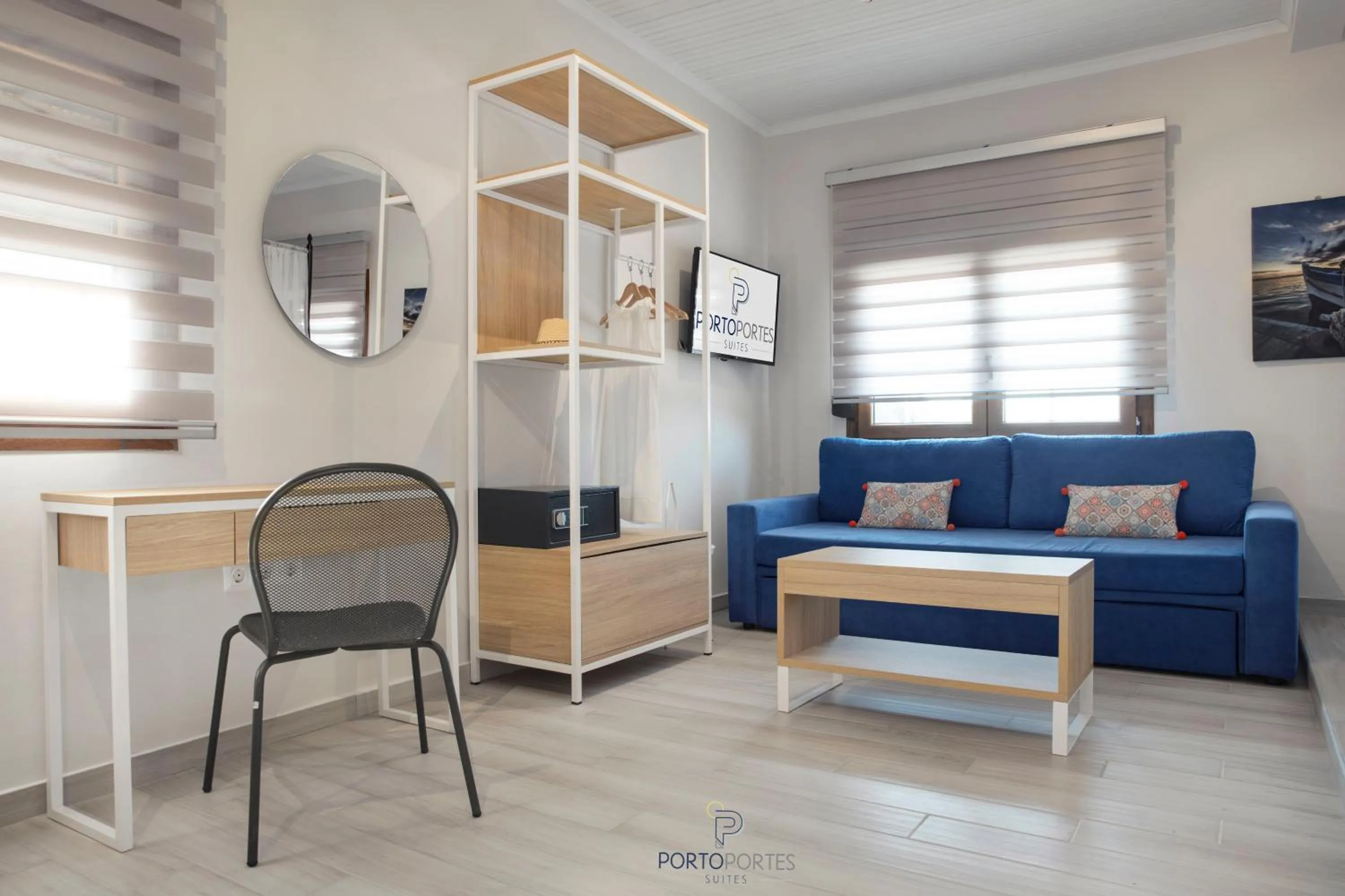 Living room in PORTO PORTES suites