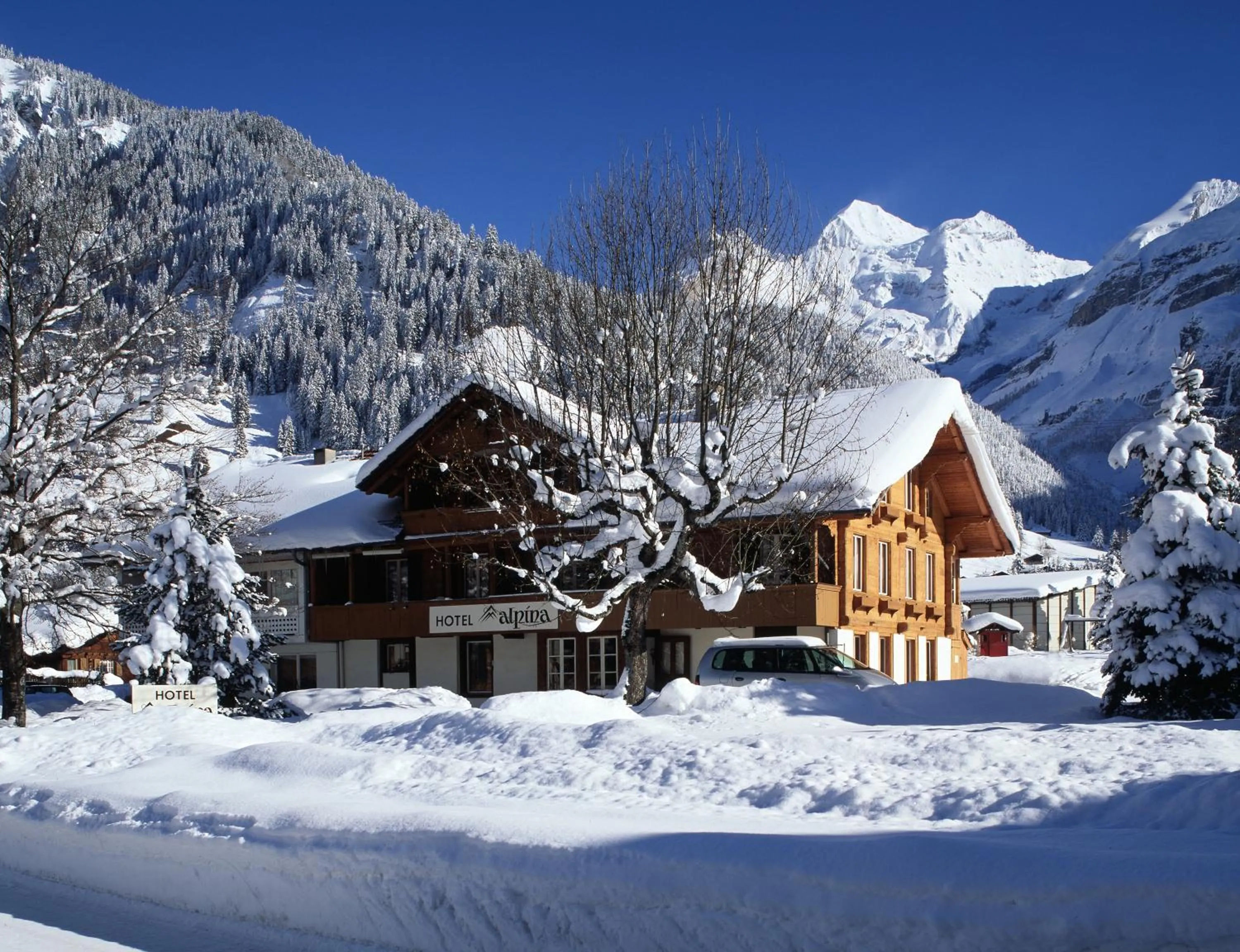 Facade/entrance in Hotel Alpina
