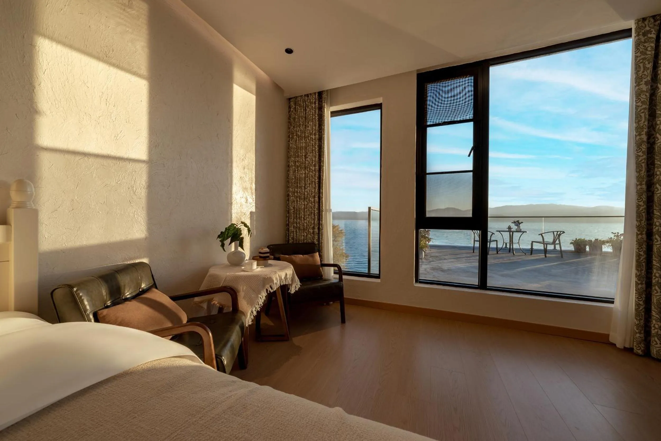 Bed in Blue Sea Hotel