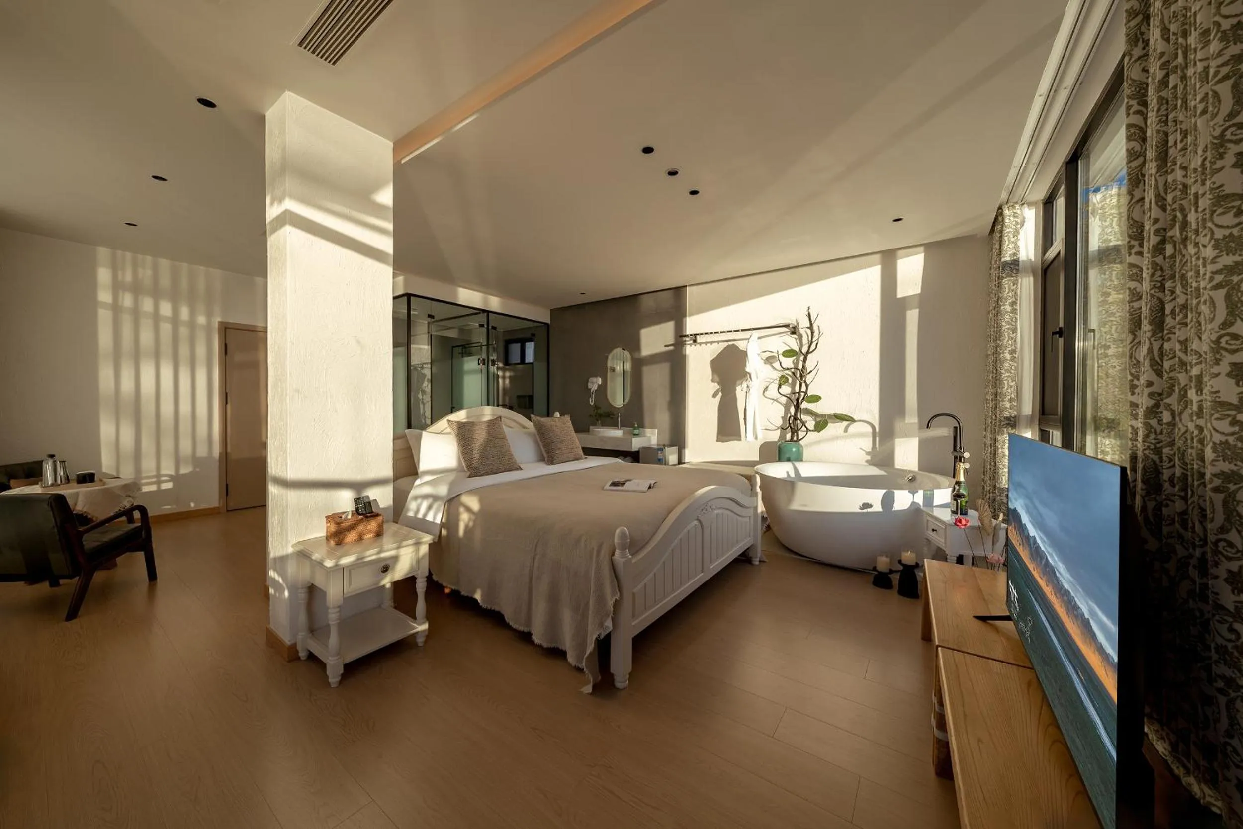 Bed in Blue Sea Hotel